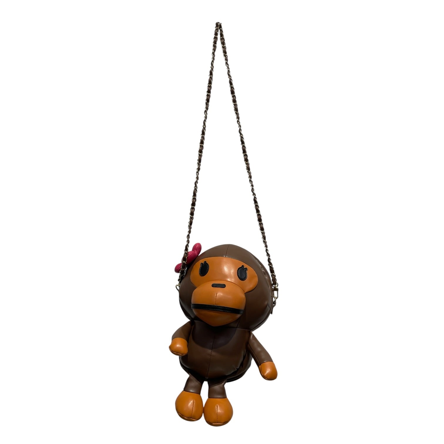 A BATHING APE/Cross Body Bag/Leather/BRW/Baby Lisa Plush Doll Bag view 1