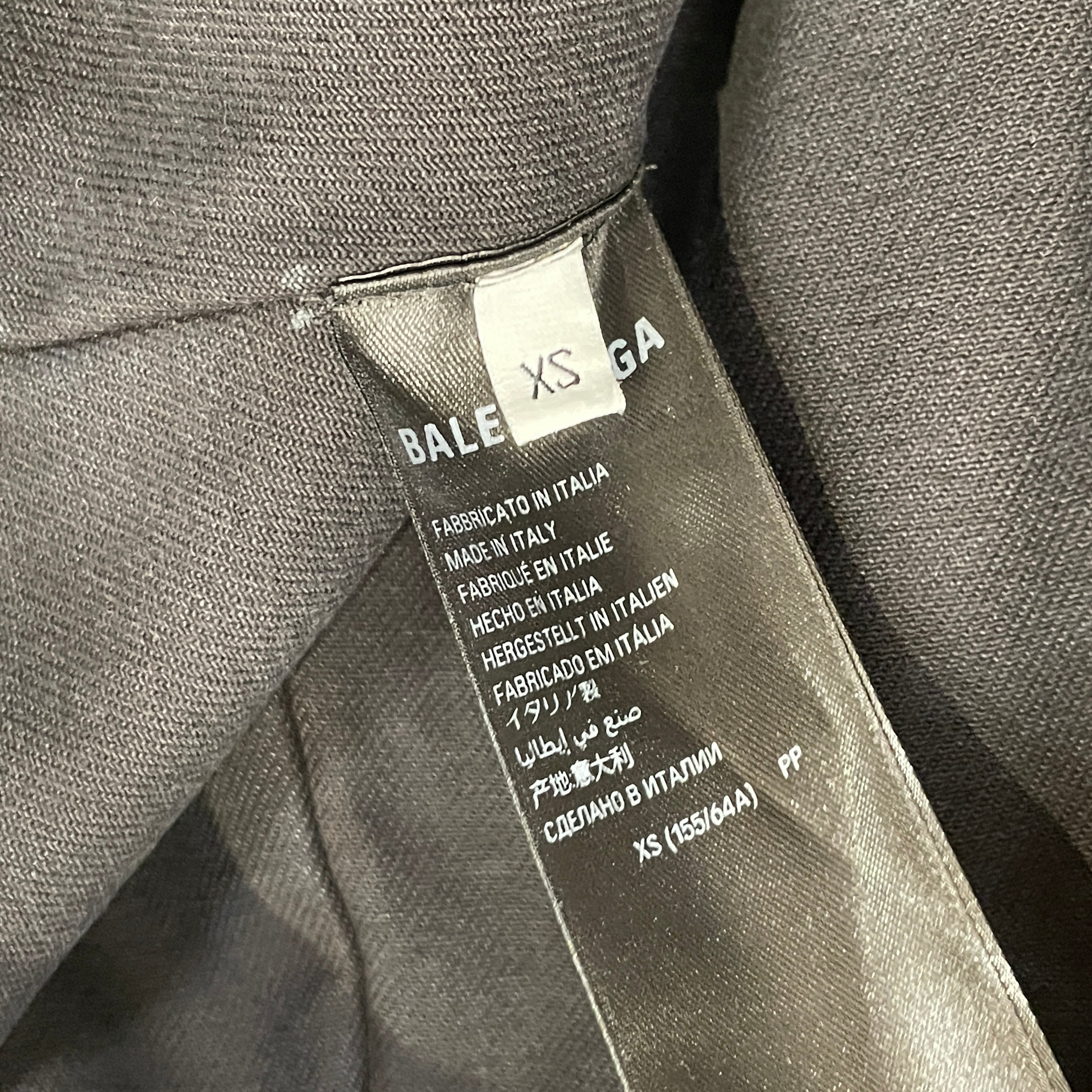 BALENCIAGA/Straight Pants/XS/Denim/BLK/DOUBLE FRONT PANEL view 8