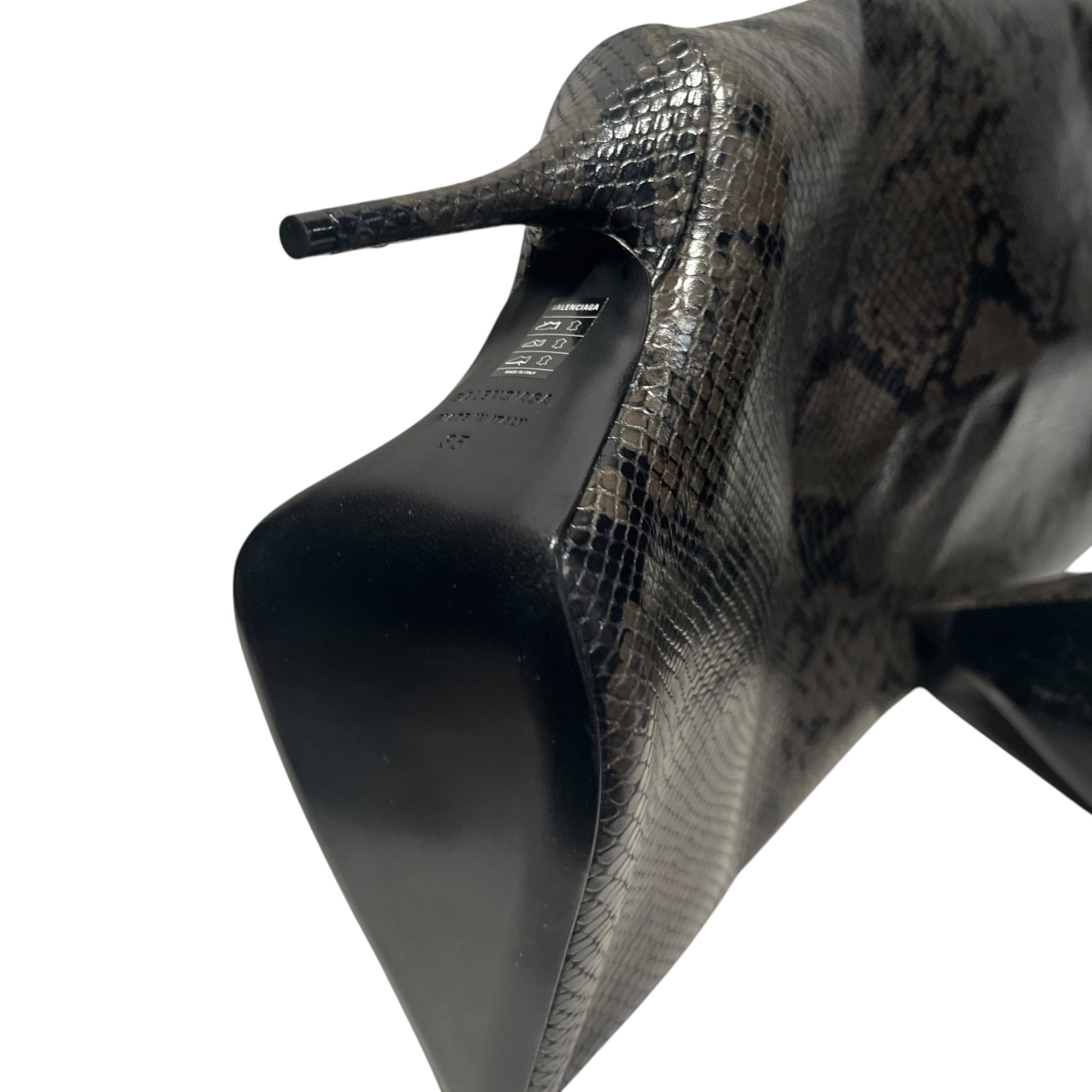 BALENCIAGA/Ankle Boots/EU 35/Animal Pattern/Leather/GRY/Python Winter24 view 4