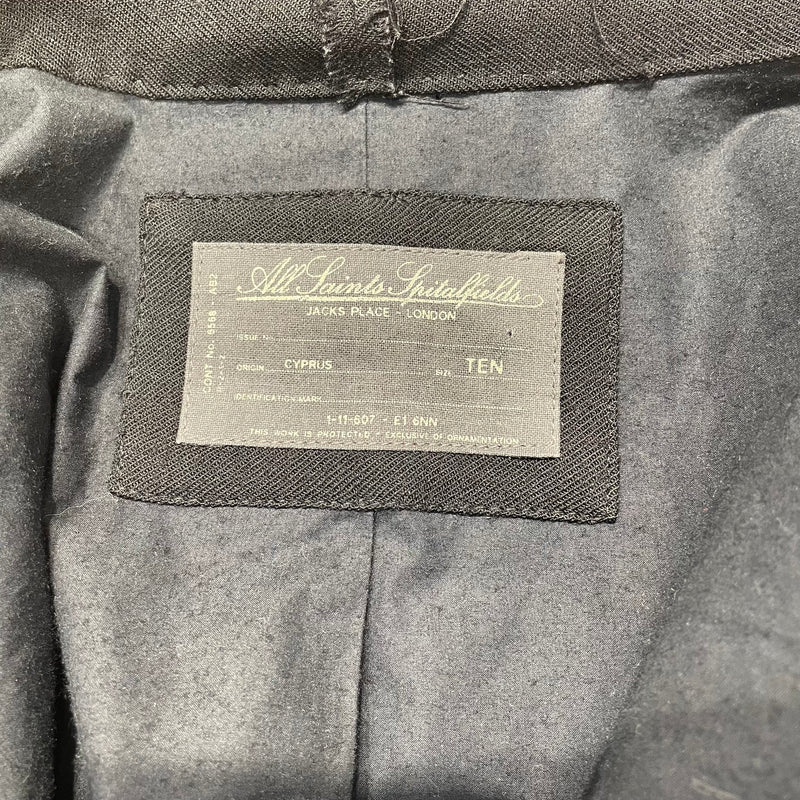 ALLSAINTS SPITALFIELDS/Tailored Jkt/10/Wool/BLK/