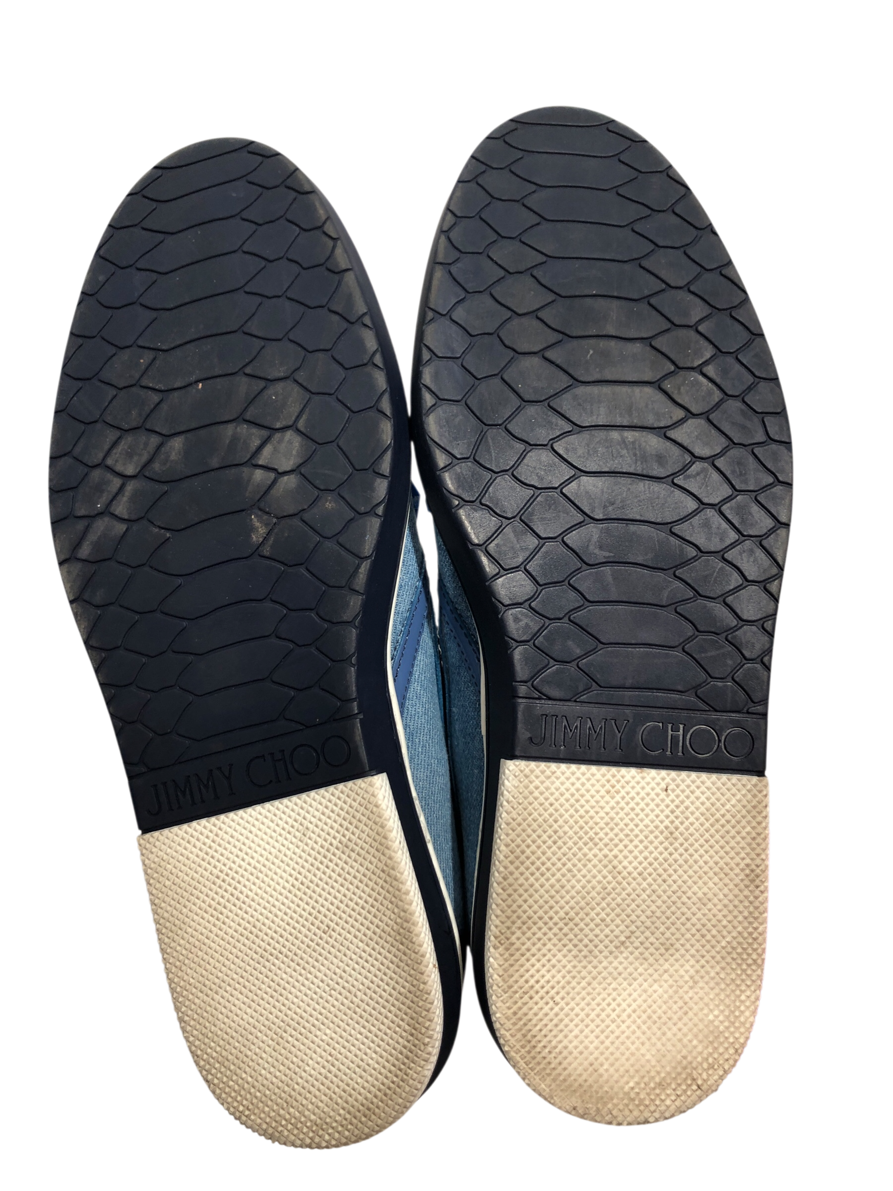 JIMMY CHOO/Low-Sneakers/US 9/Denim/BLU/Star Bedazzled Slip on Sneaker view 7