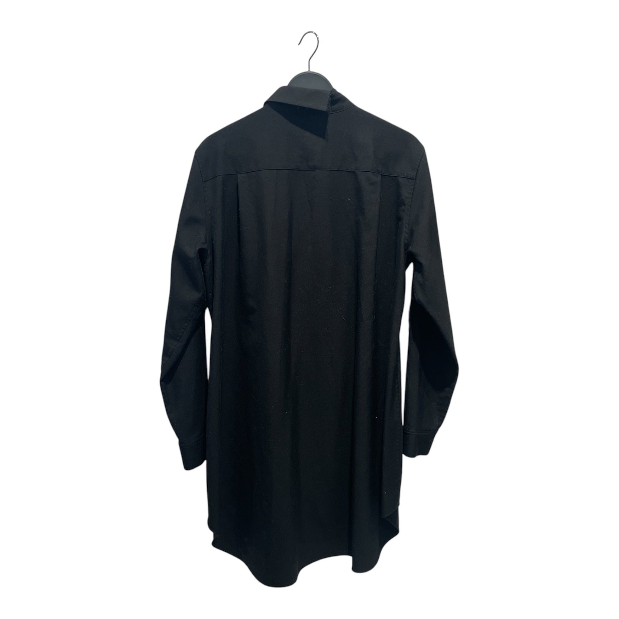 Ground Y/LS Shirt/3/Wool/BLK/SS21 Distressed Collar Long view 2