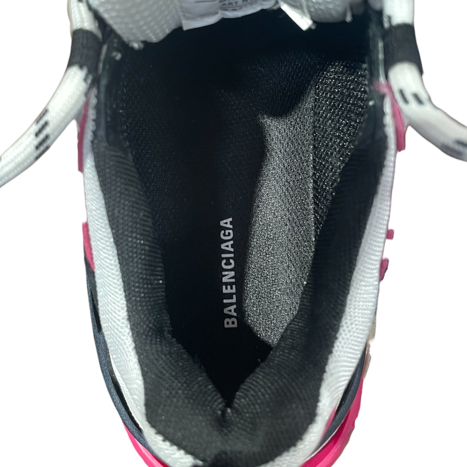 BALENCIAGA/Low-Sneakers/US 5/Cotton/WHT/triple s/pnk accent/whi blk la view 3