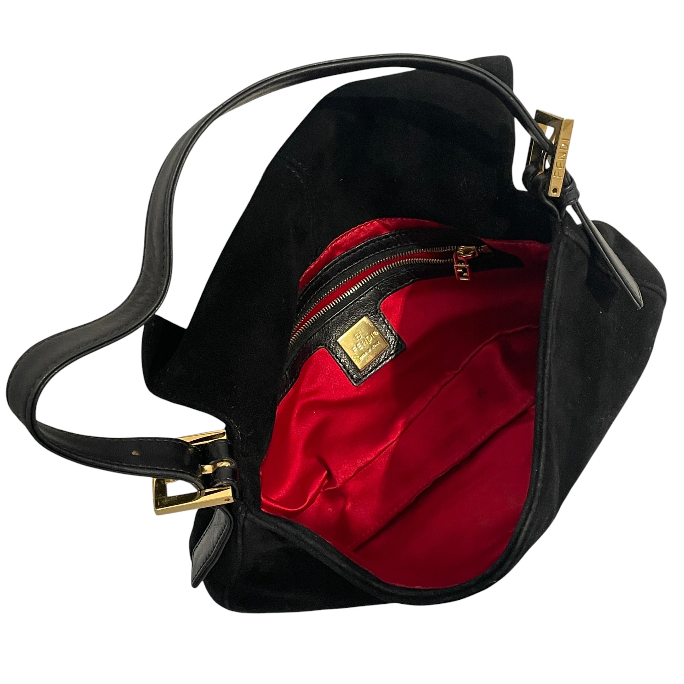 FENDI/Hand Bag/Suede/BLK/MTHR34X view 4