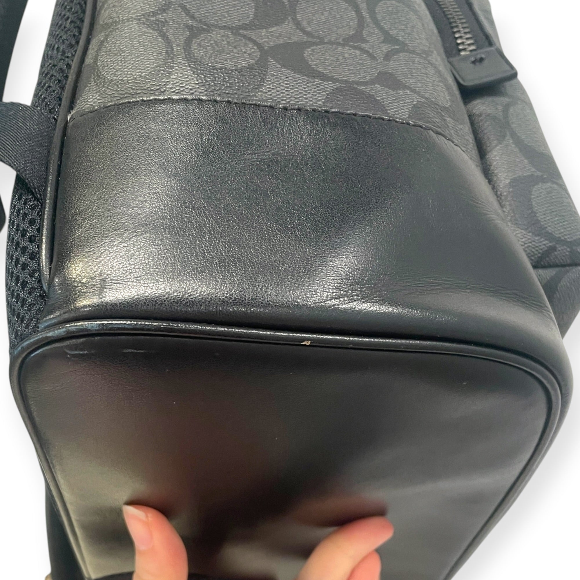 COACH/Backpack/Monogram/Leather/BLK/West view 7