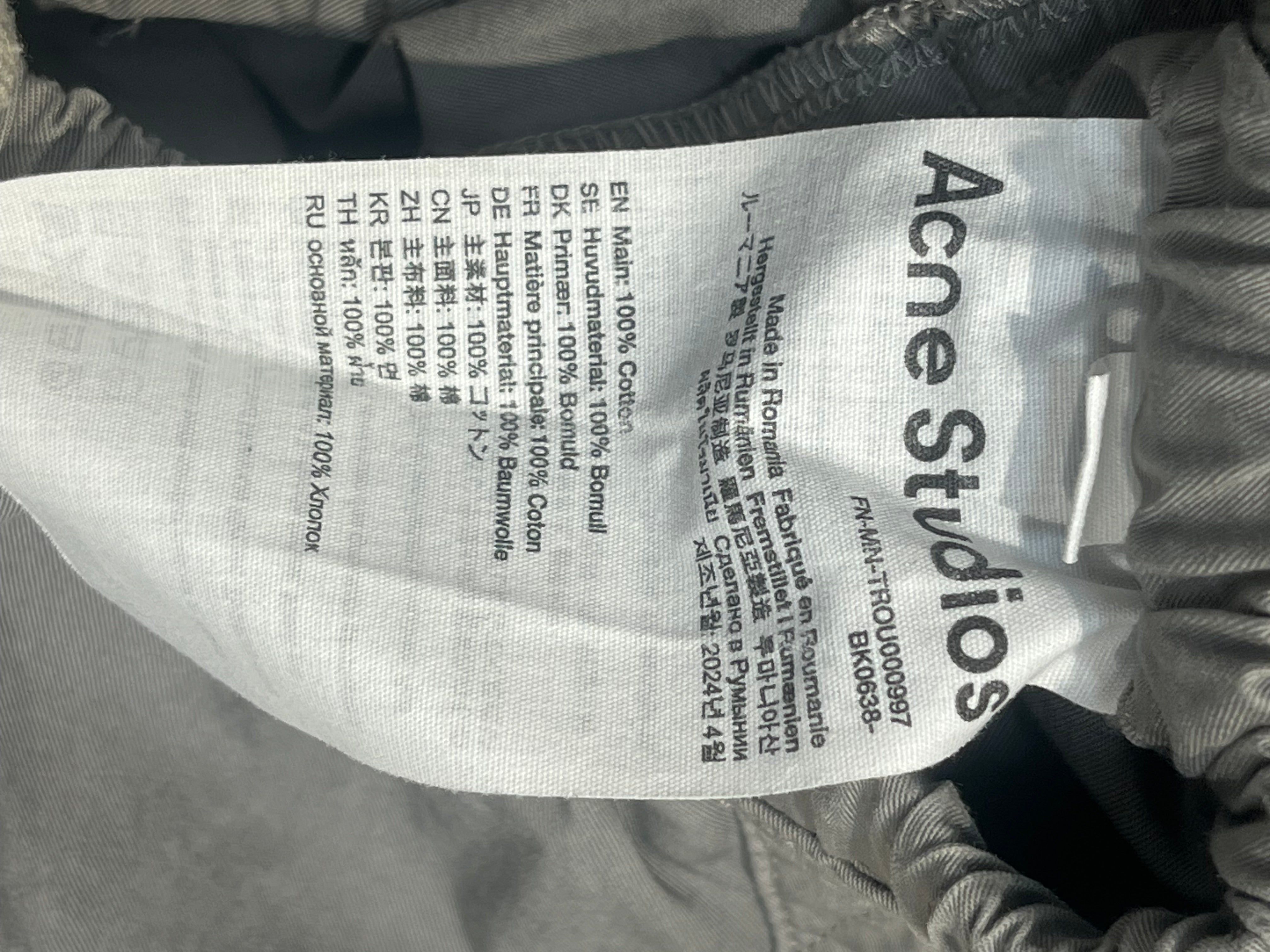 Acne Studios/Cargo Pants/L/Cotton/GRY/PROBERO WIDE CARGO PANT view 4