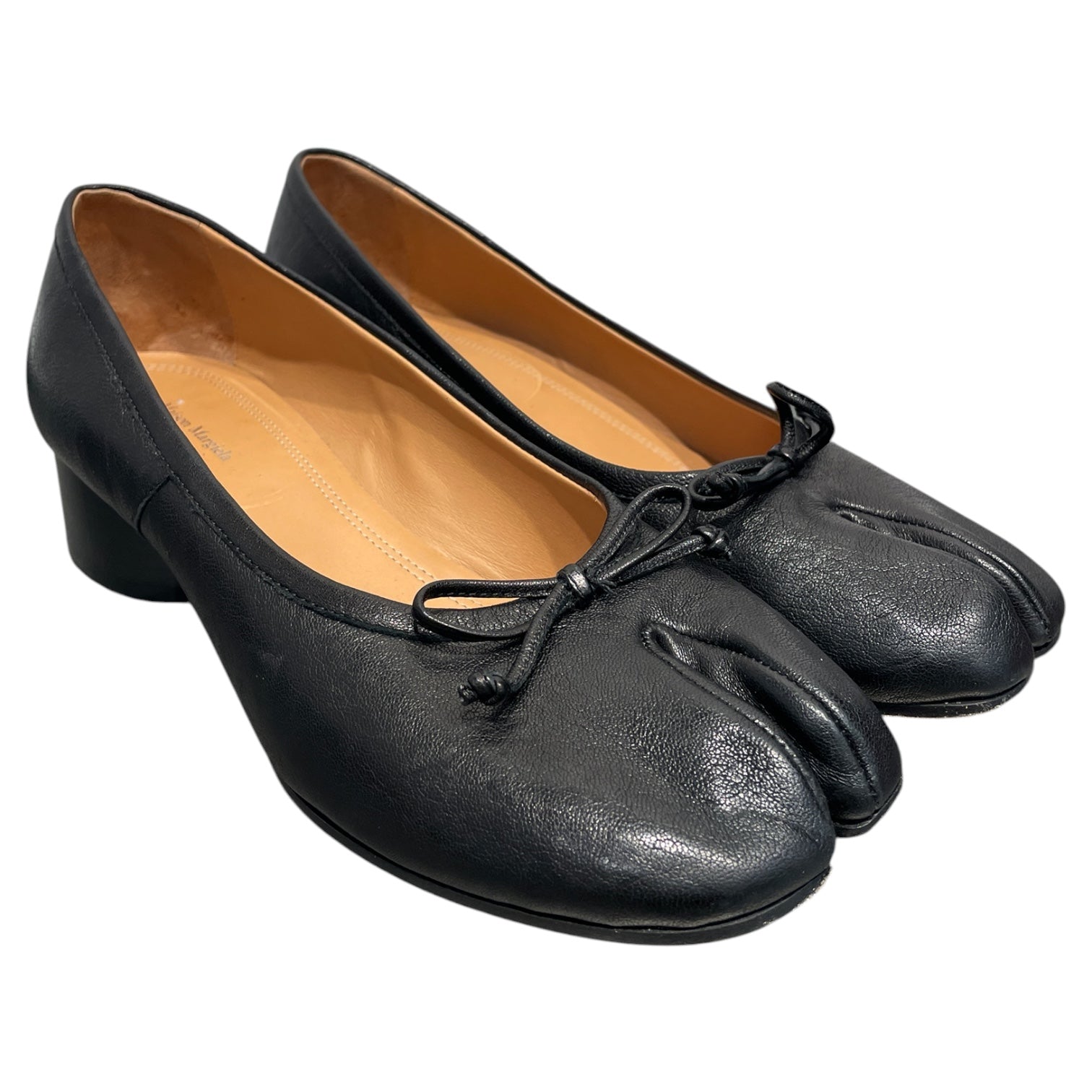 Maison Margiela/Shoes/EU 39.5/Leather/BLK/BALLERINA TABI PUMP view 1