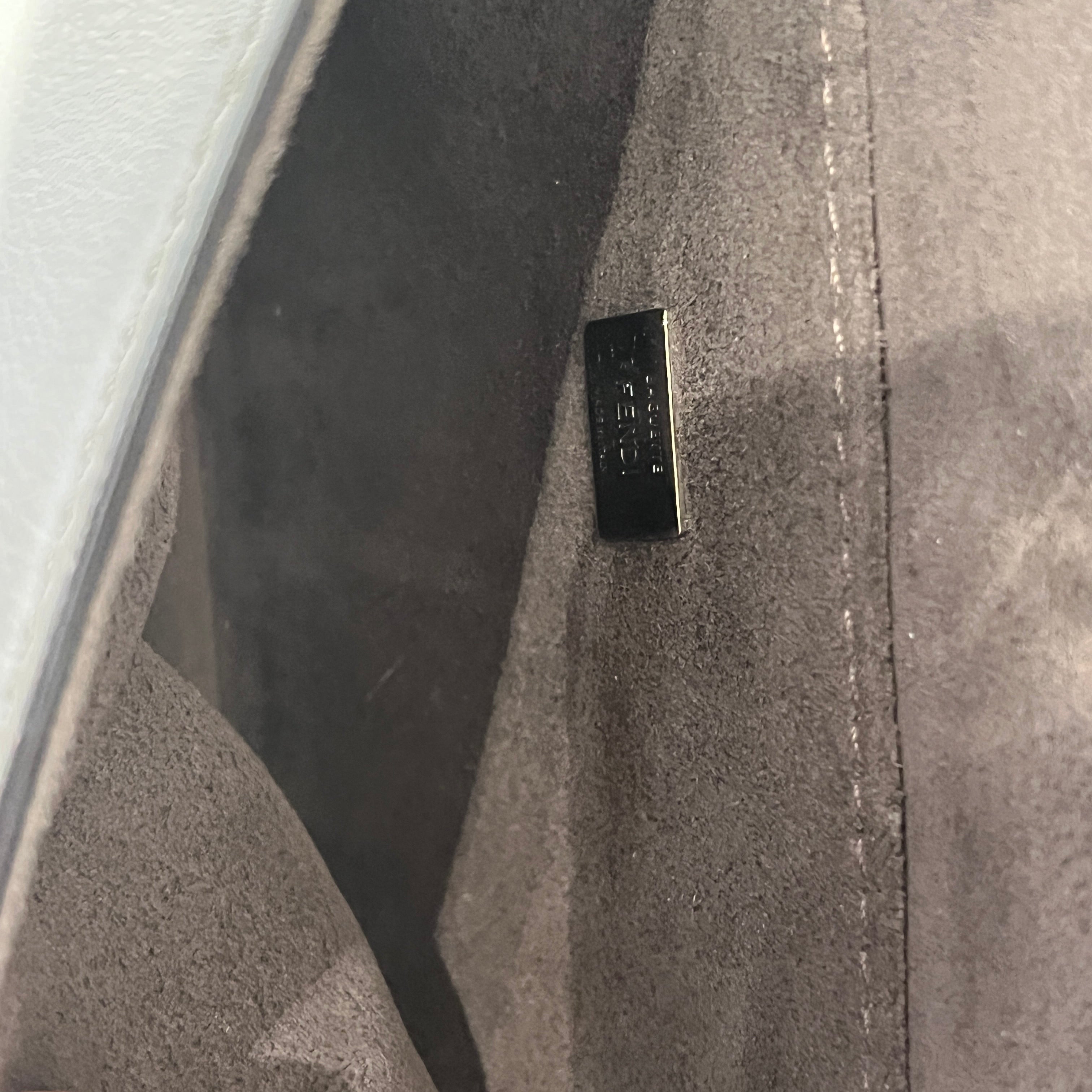 FENDI/Cross Body Bag/Leather/GRY/hardware view 4