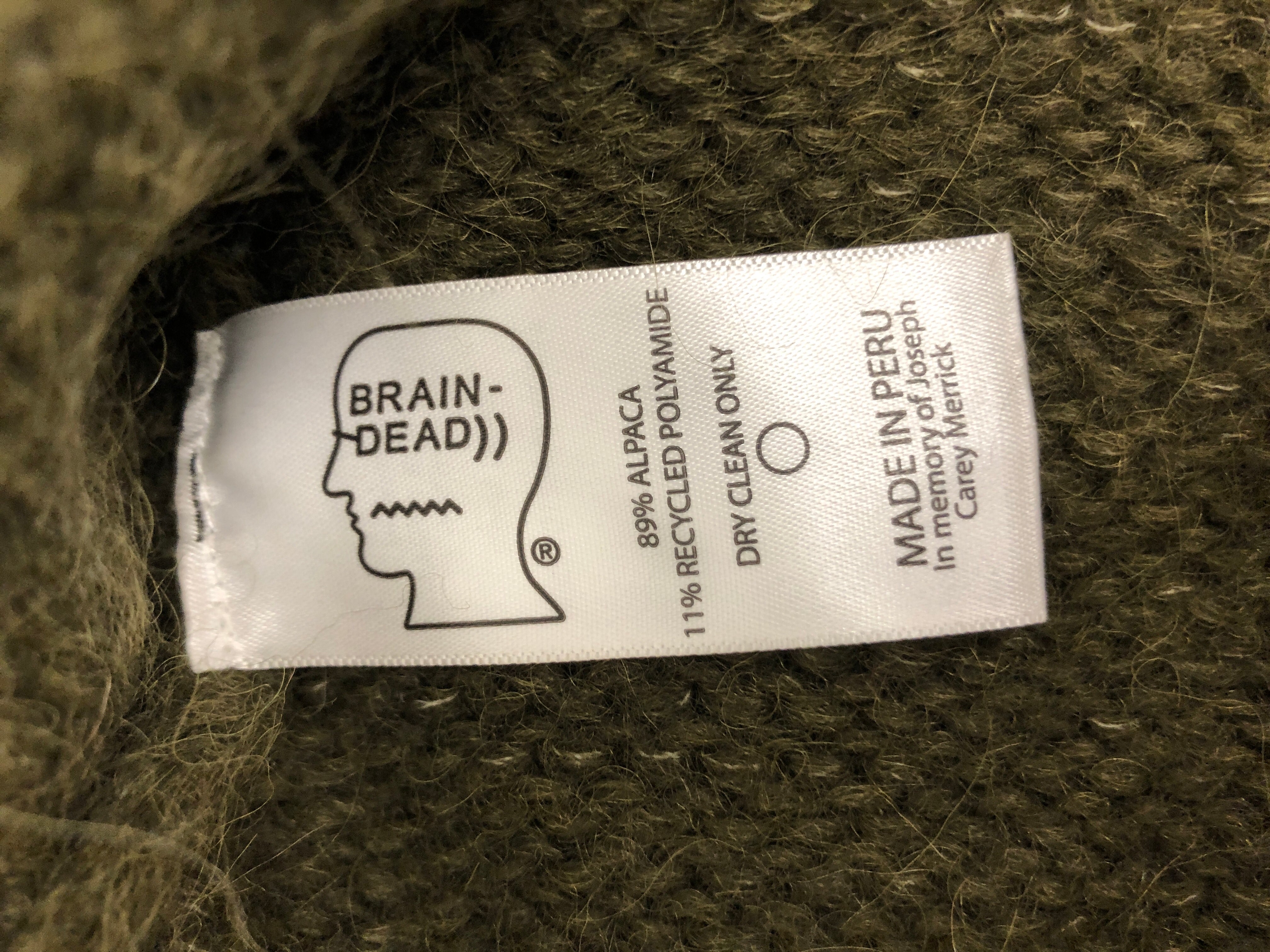 Brain Dead/Sweater/S/Graphic/Alpaca/GRN/ view 4