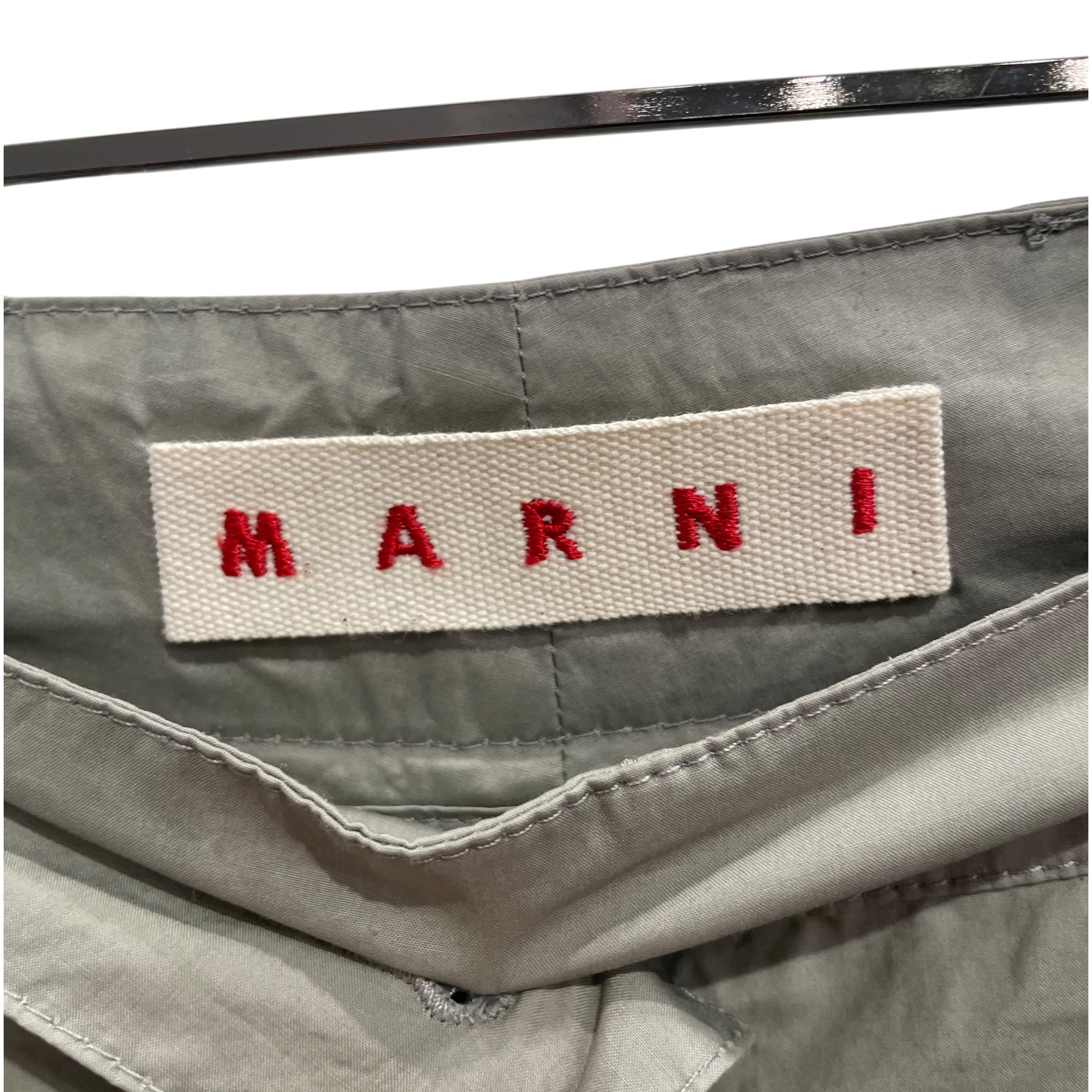 MARNI/Straight Pants/38/Cotton/GRY/BUTTON UP CARGO view 3