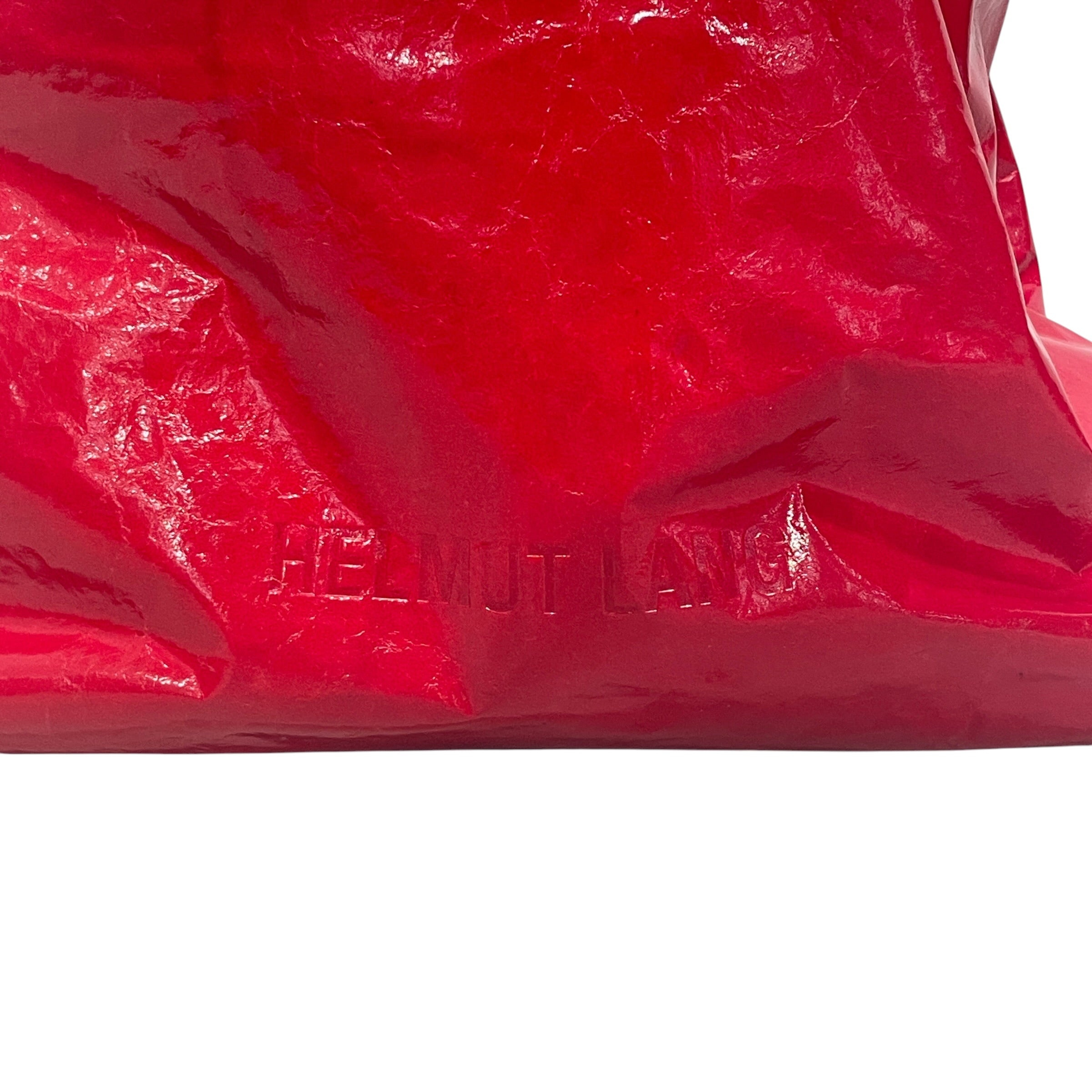 Helmut Lang/Hand Bag/Lambskin/RED/PATENT LAMBSKIN PAPERY FINISH view 3