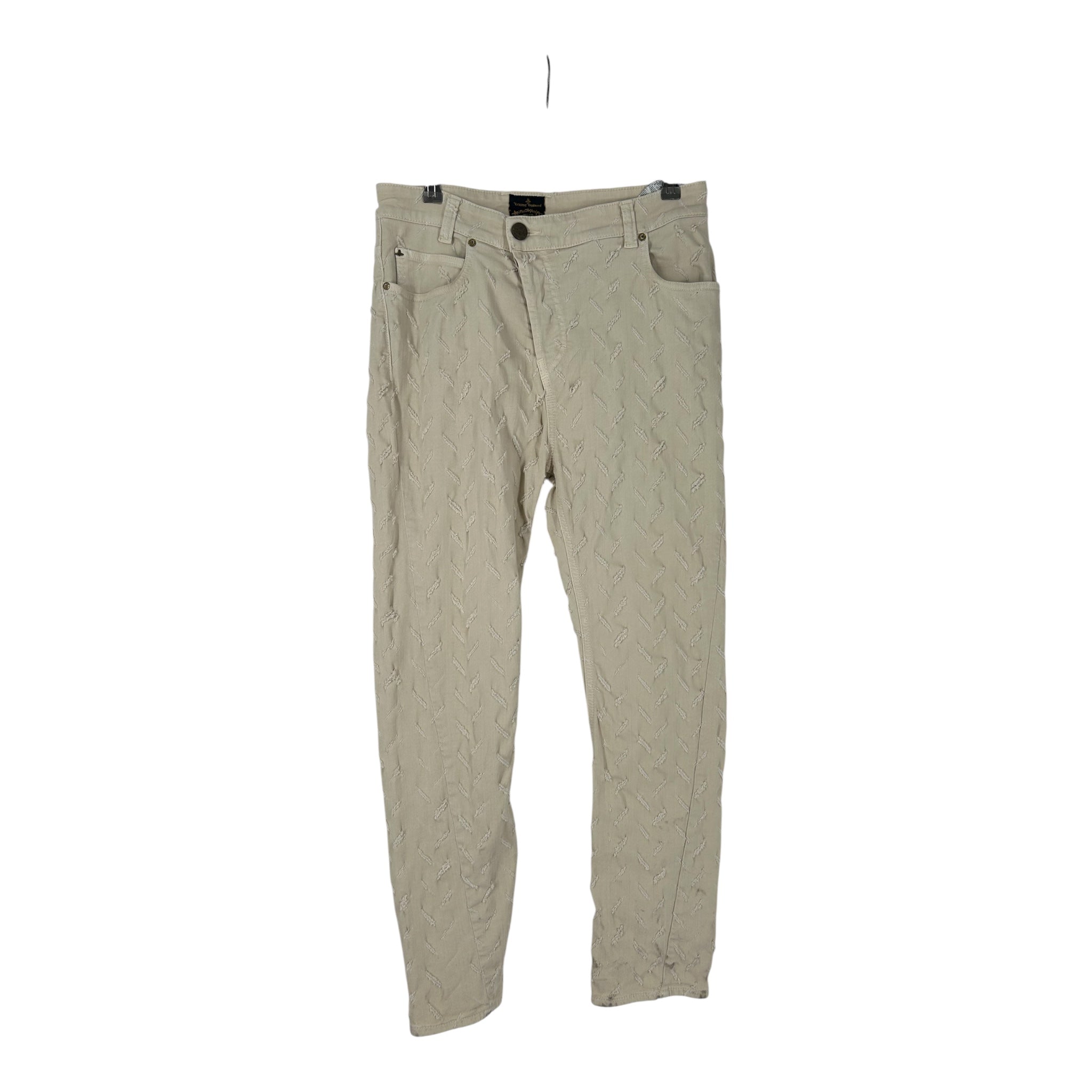 Vivienne Westwood/Straight Pants/27/Cotton/CRM/GRATE STYLE CUTS ANGLOMANIA view 1