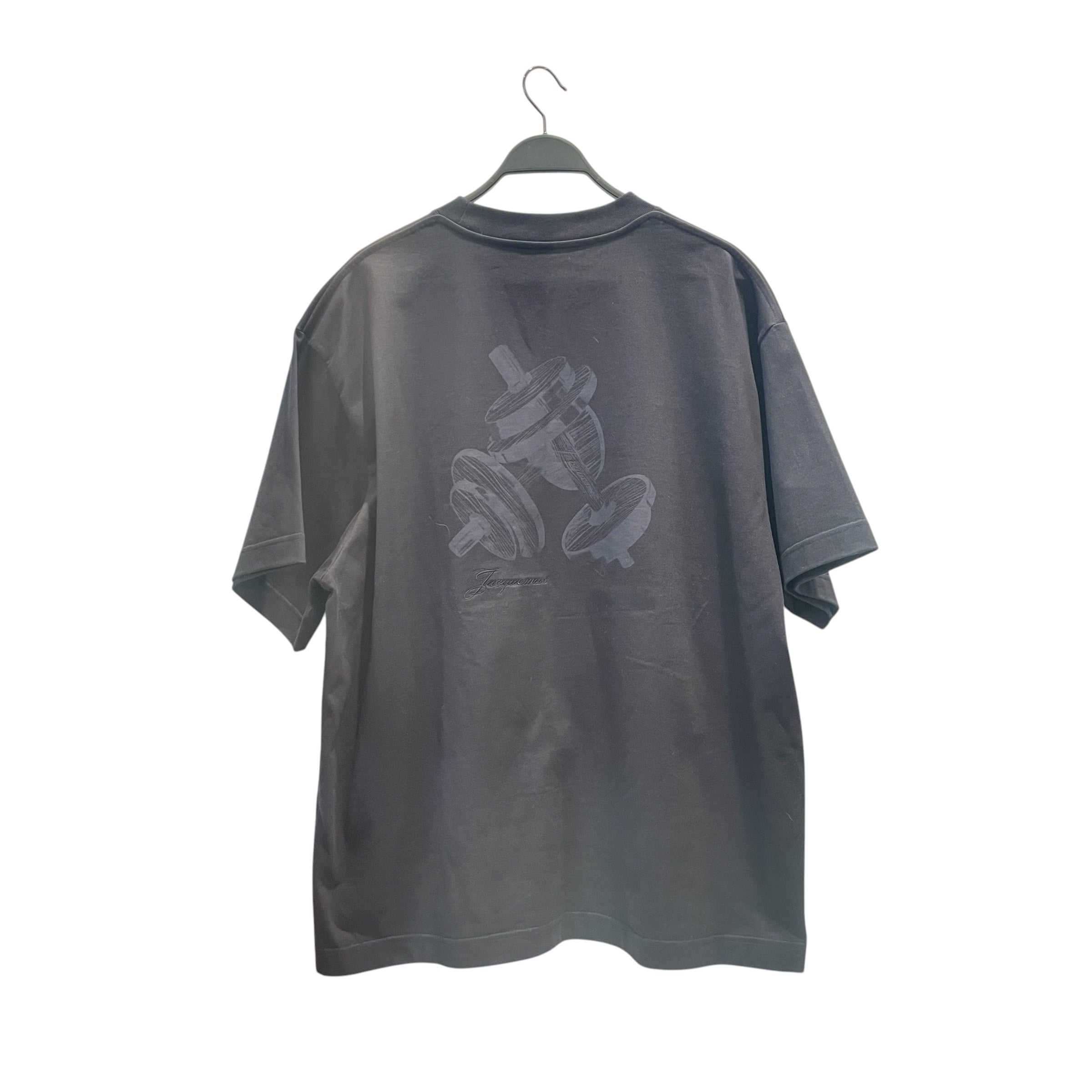JACQUEMUS/T-Shirt/XL/Cotton/BLK/HEAVYWEIGHT DUMBELL TEE view 2