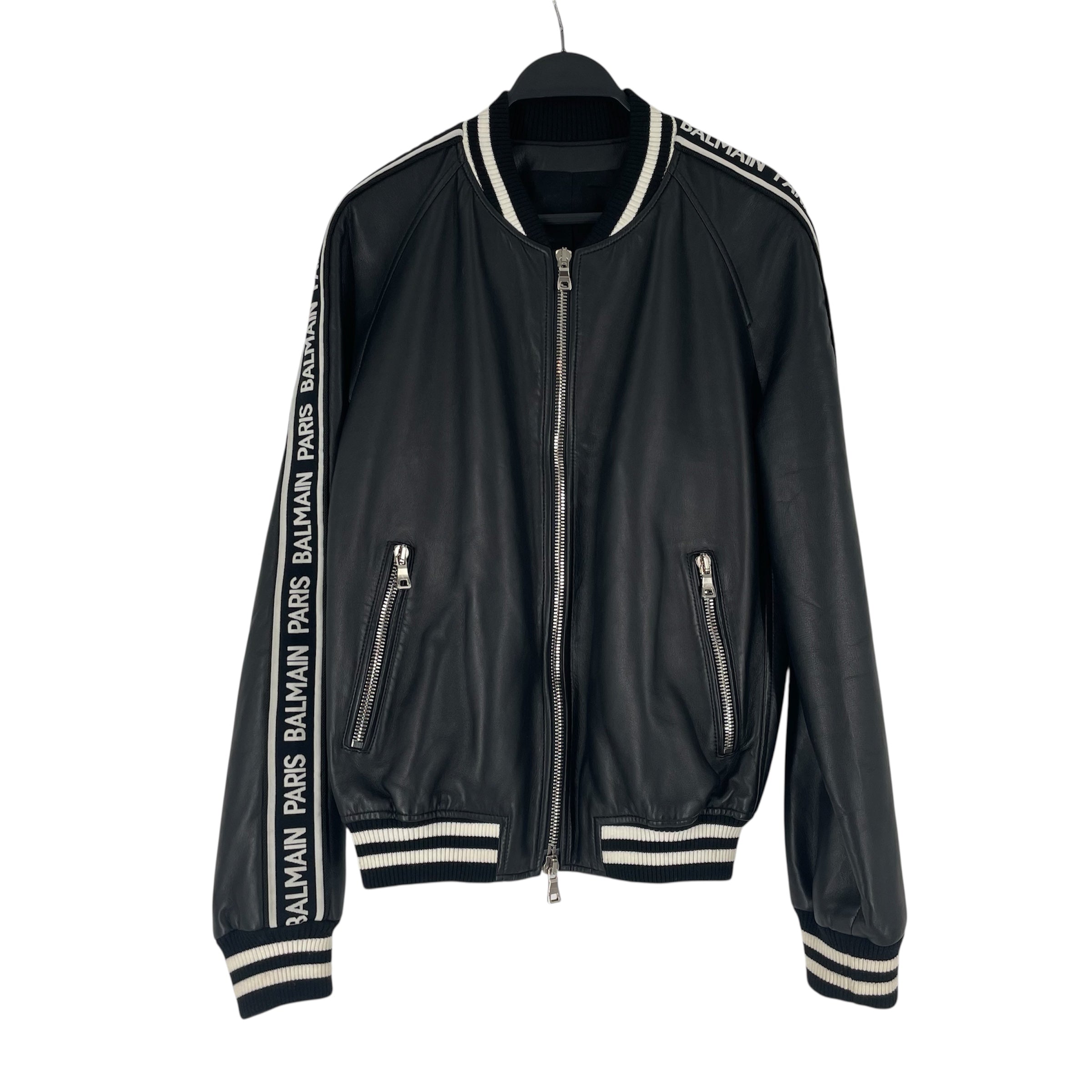 BALMAIN/Jacket/46/Leather/BLK/RH18893L002 view 1