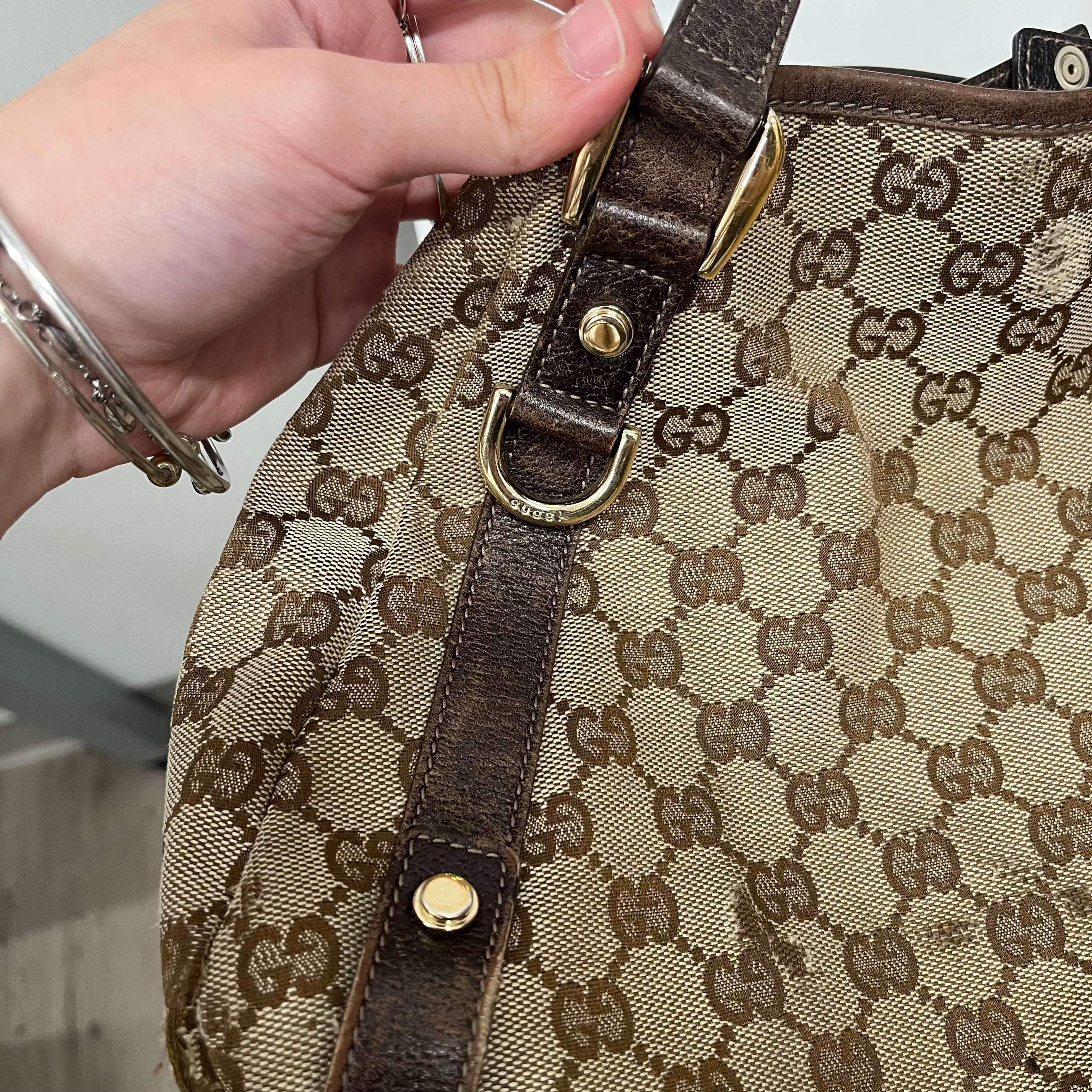 GUCCI/Hand Bag/Monogram/Cotton/BEG/ABBEY view 10