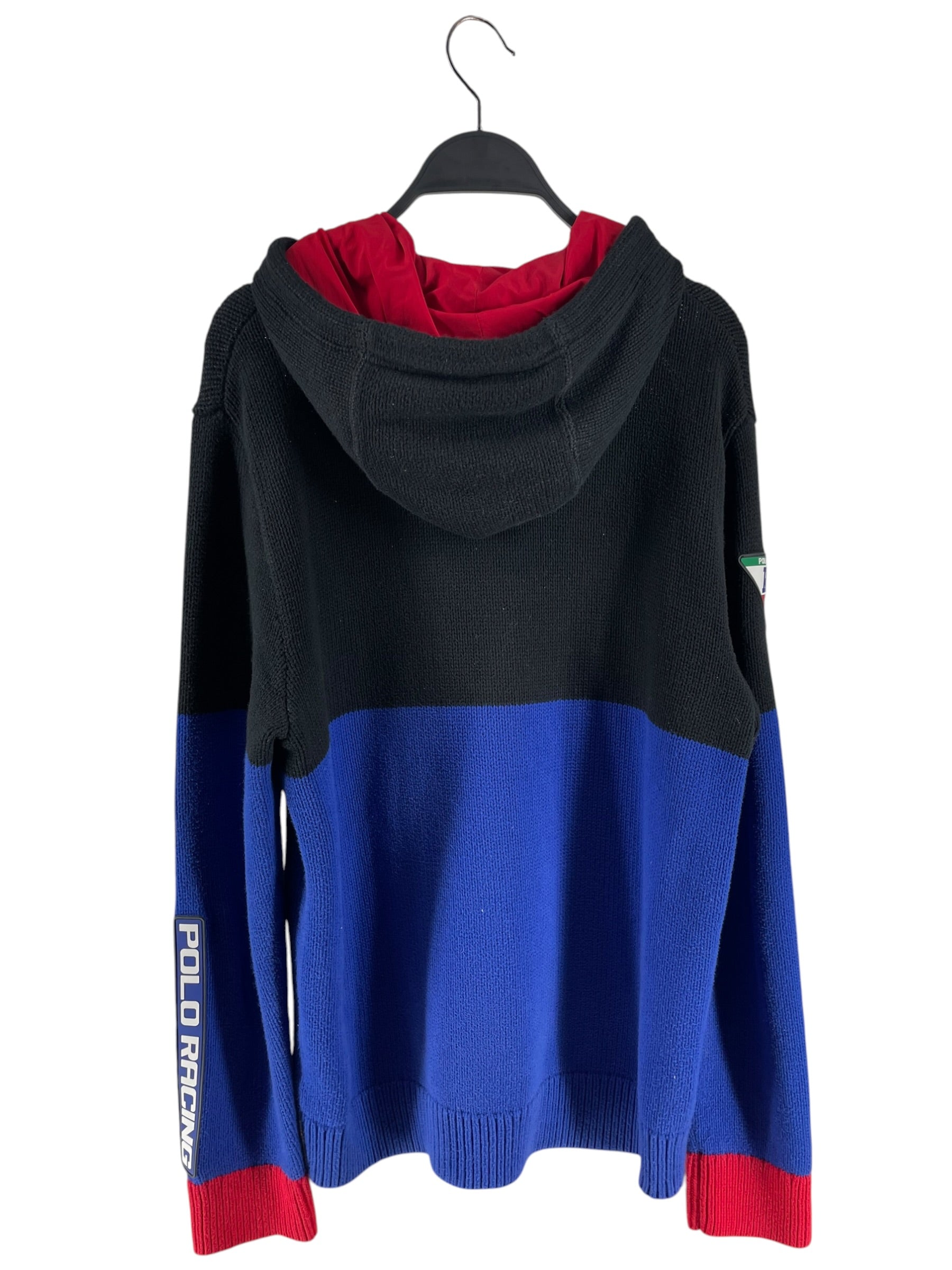 POLO RALPH LAUREN/Sweater/M/Wool/MLT/P-RACING BLACK ROYAL COLORBLOC view 2