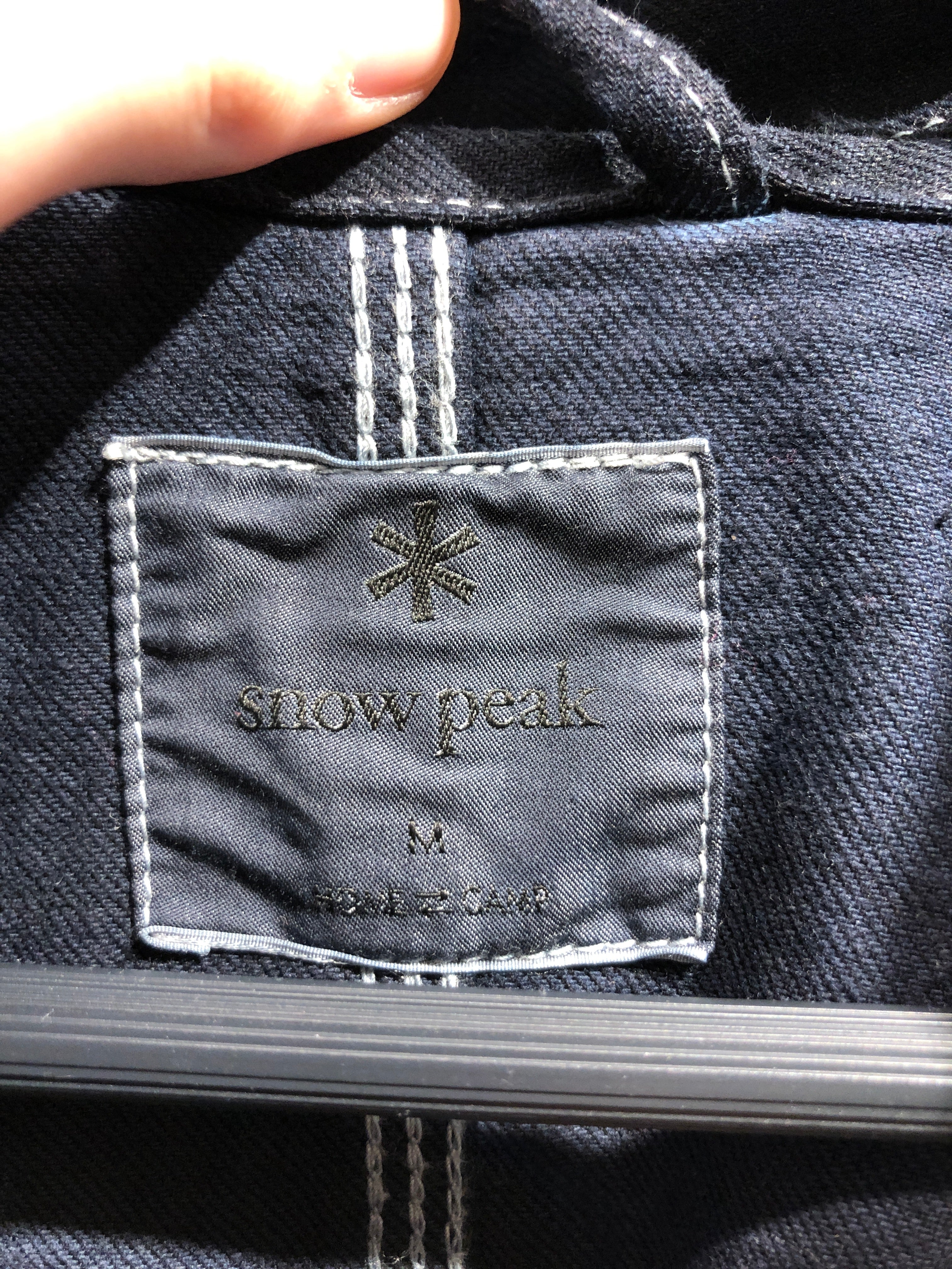 snow peak/Denim Jkt/M/Cotton/BLK/black coverall denim chore view 8