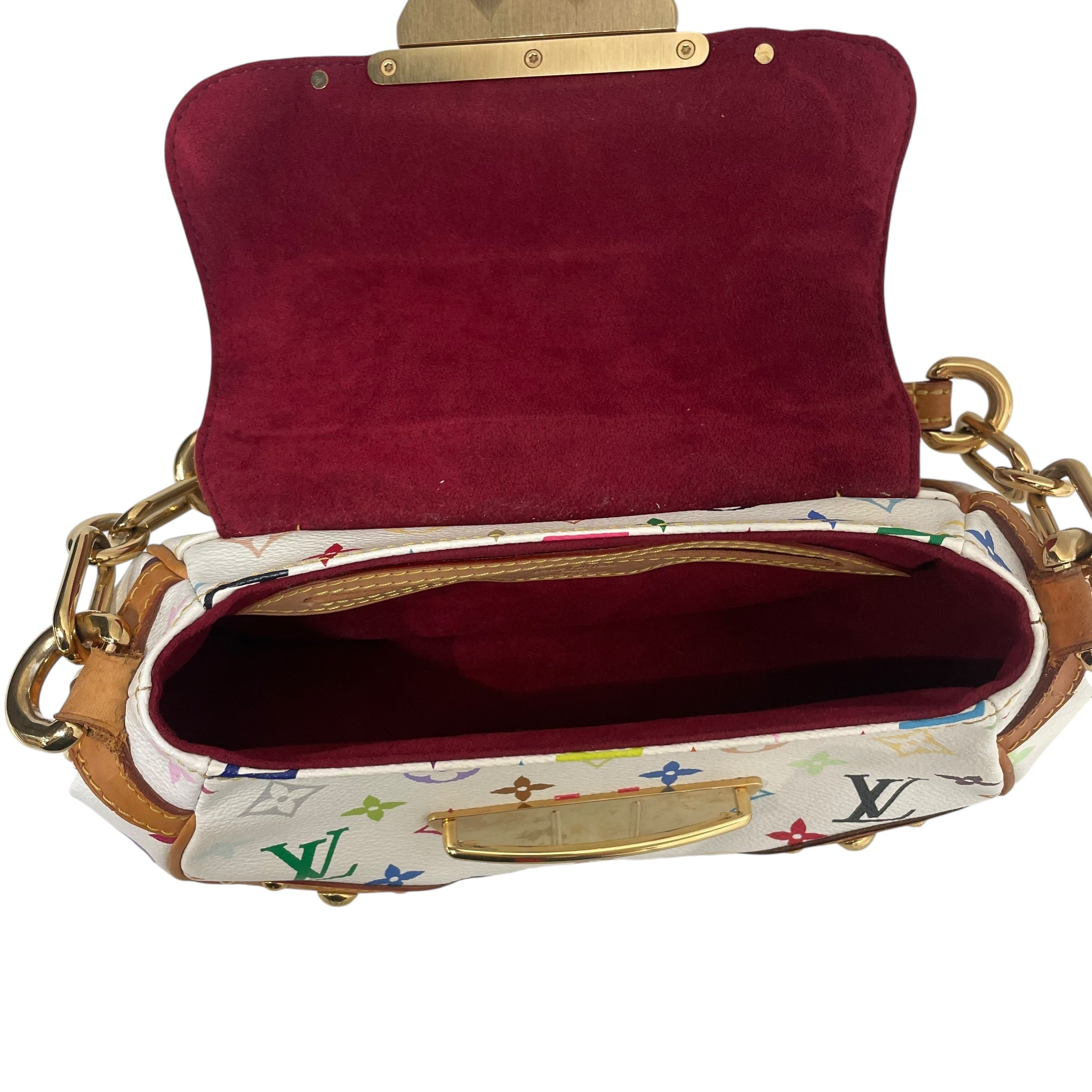 LOUIS VUITTON/Hand Bag/Monogram/Leather/WHT/multi color monogram marilyn view 4