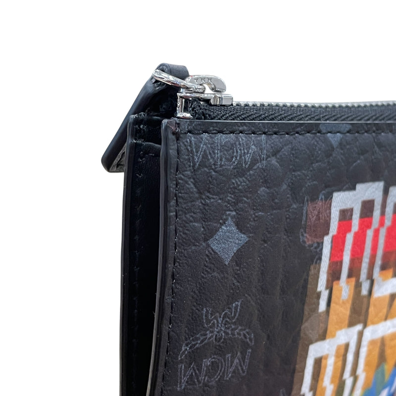 MCM/Coin Wallet/Monogram/Leather/BLK/MINECRAFT