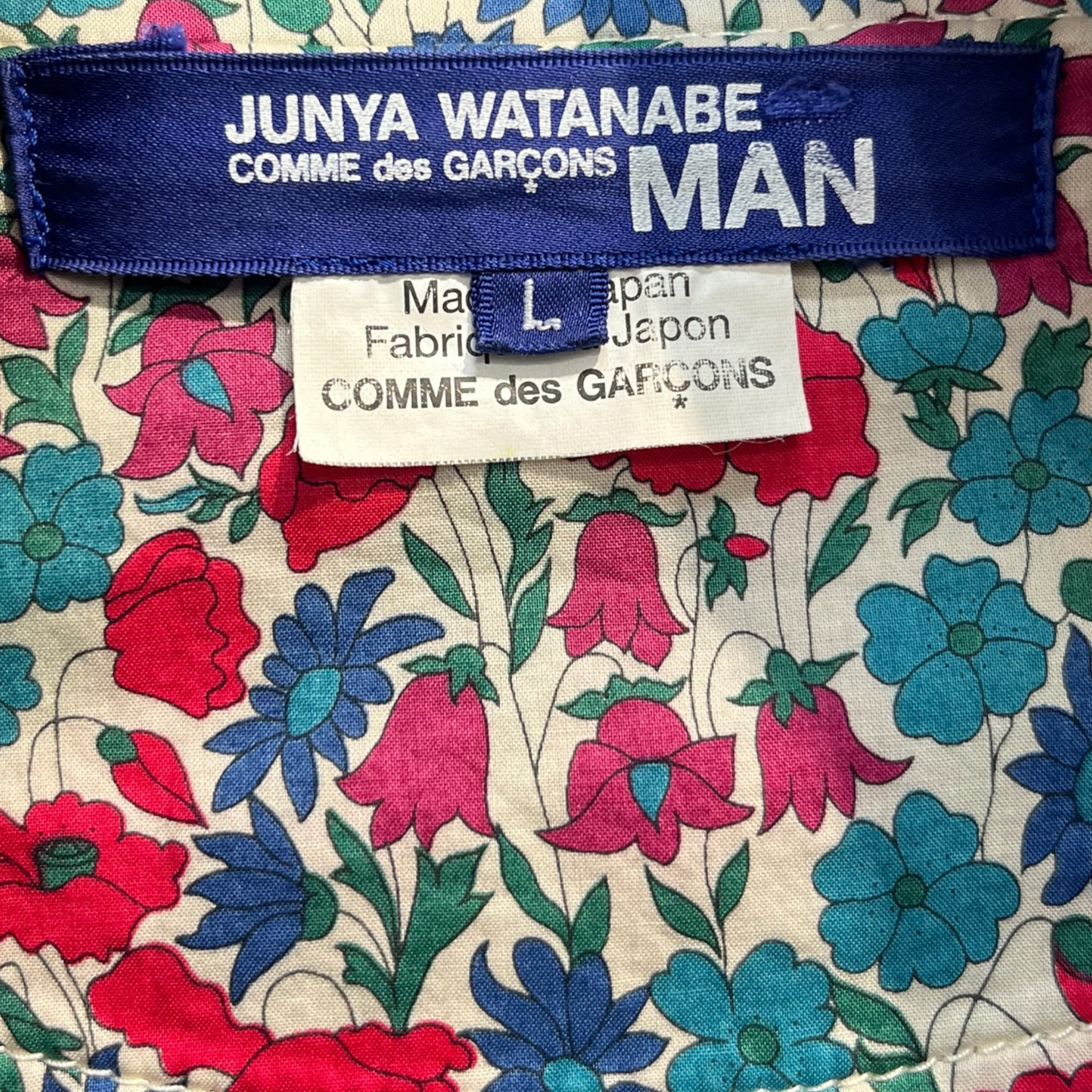 JUNYA WATANABE COMME des GARCONS/Tops/L/Cotton/GRY/heather gray flower lined neck view 4