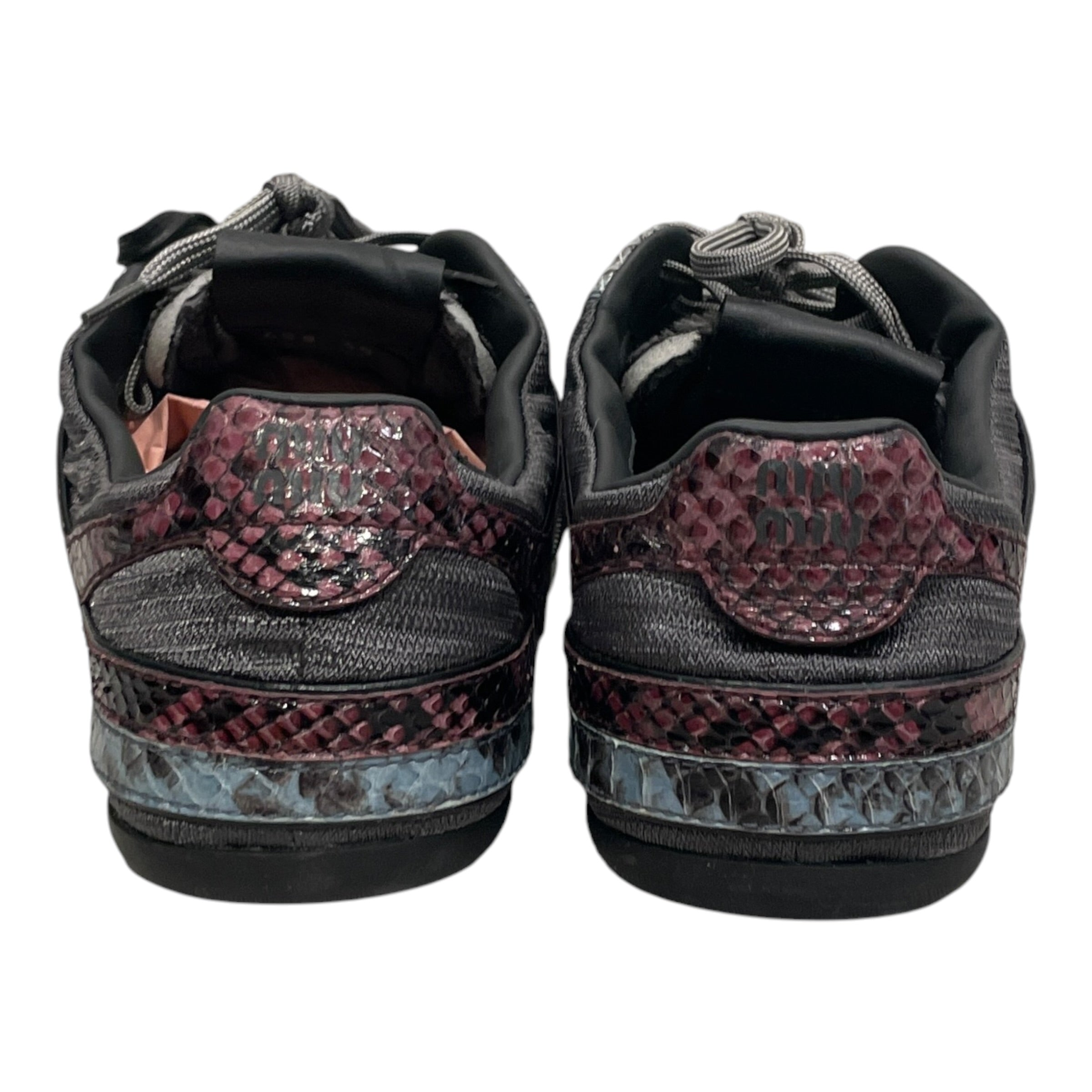 MIU MIU/Low-Sneakers/EU 40/Animal Pattern/Polyester/MLT/PRPL/BLU PYTHON ACCENTS view 3