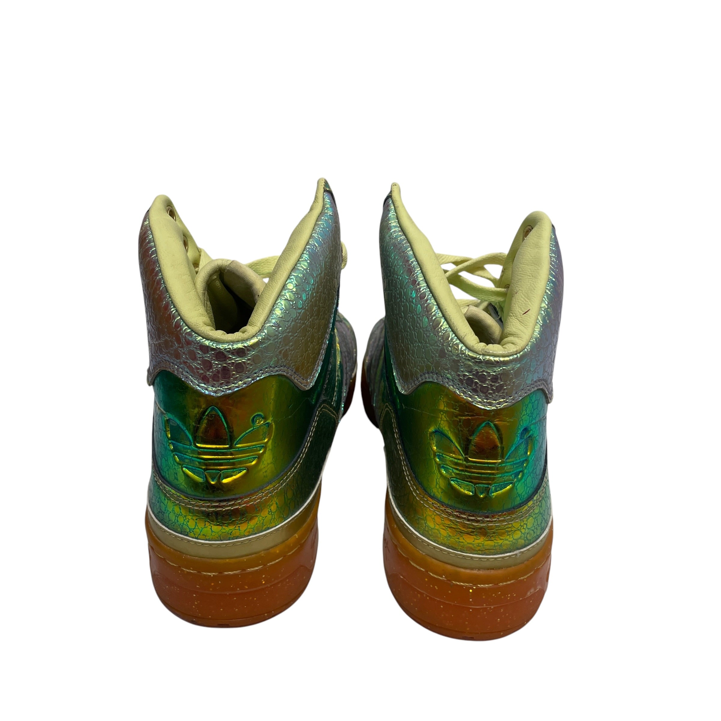 adidas/Hi-Sneakers/US 9.5/Iridescent/MLT/U-Tip/JERMEY SCOTT GOLD view 3