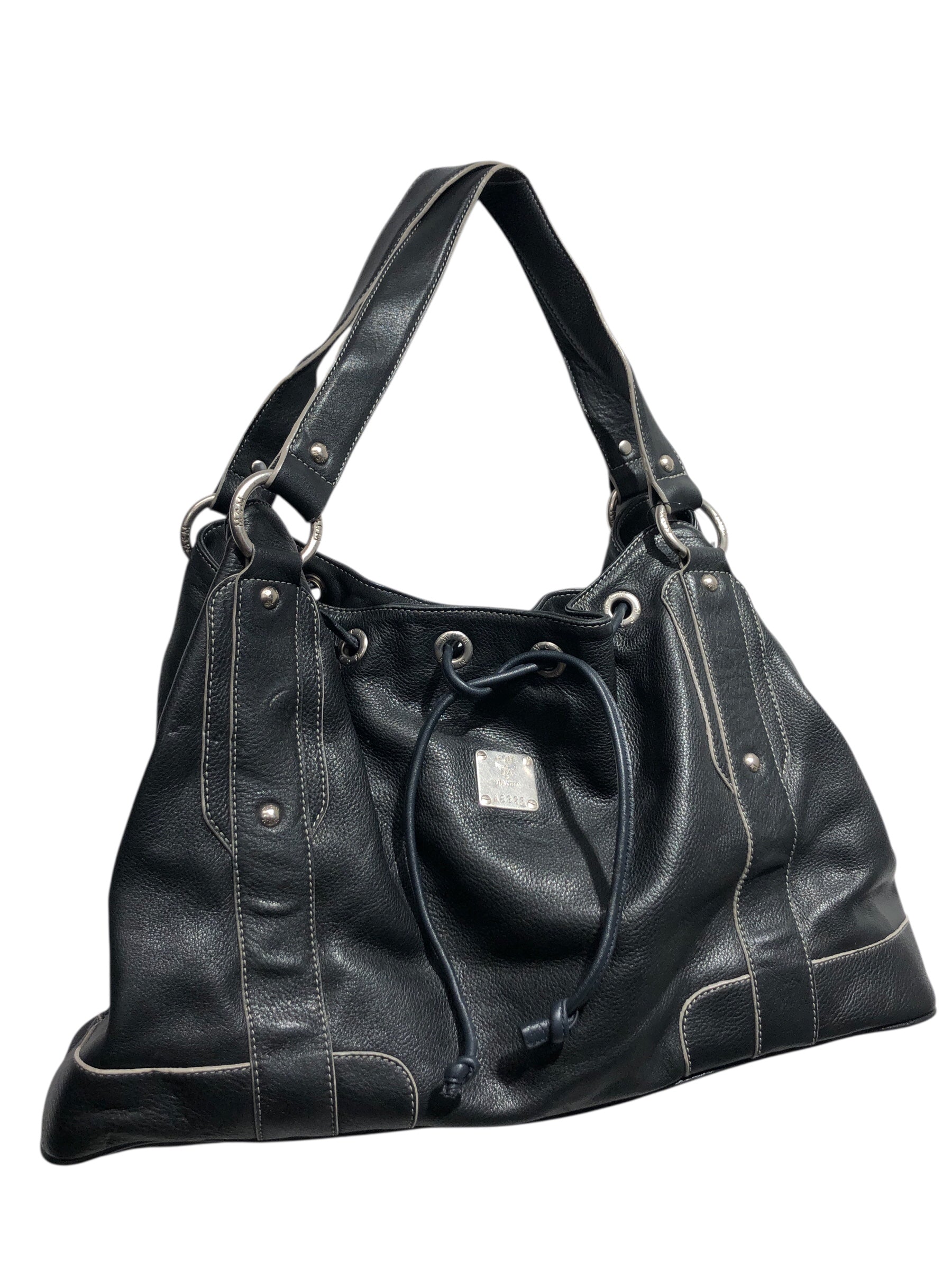 MCM/Tote Bag/Leather/BLK/ view 1