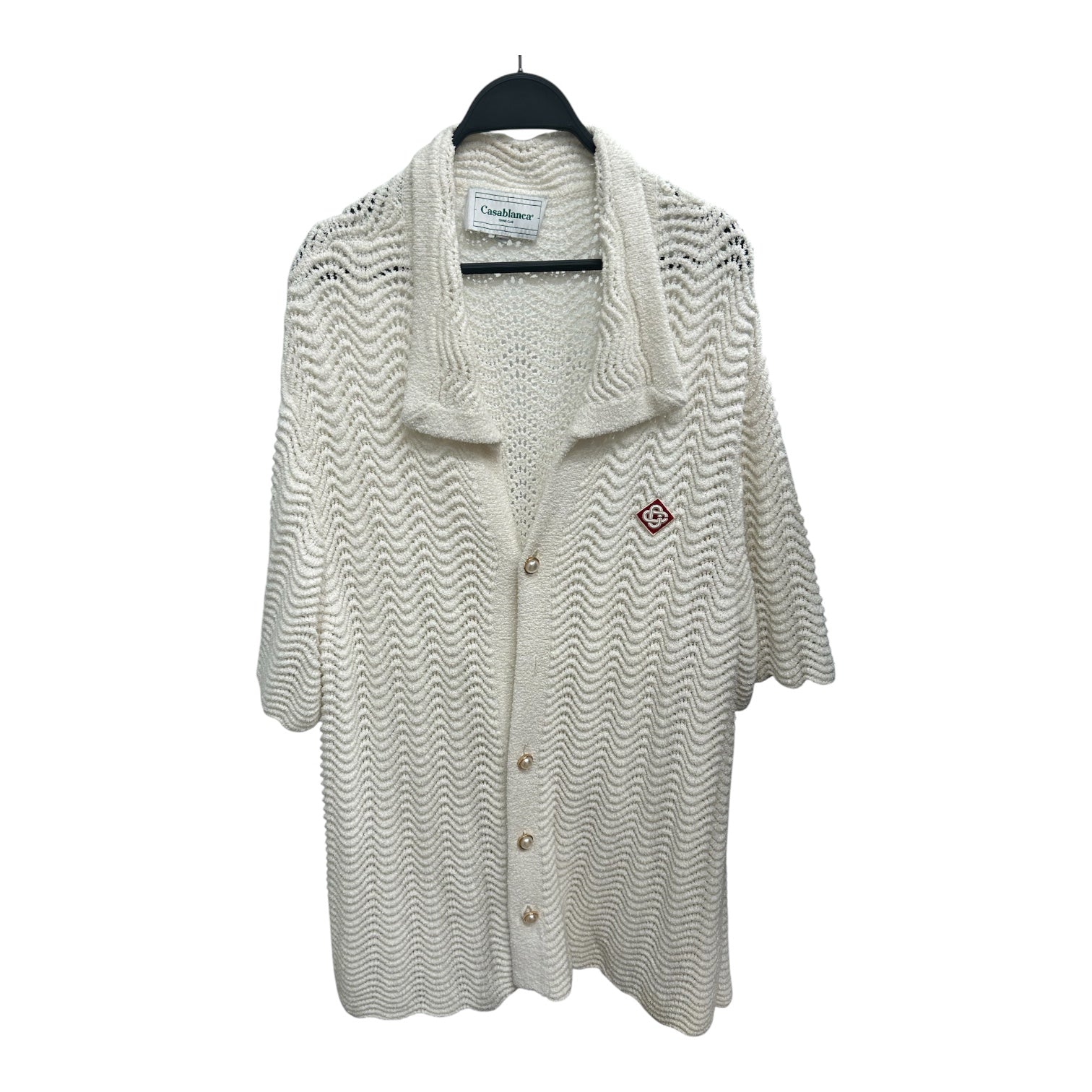 CASABLANCA/Polo Shirt/L/Cotton/WHT/ view 1