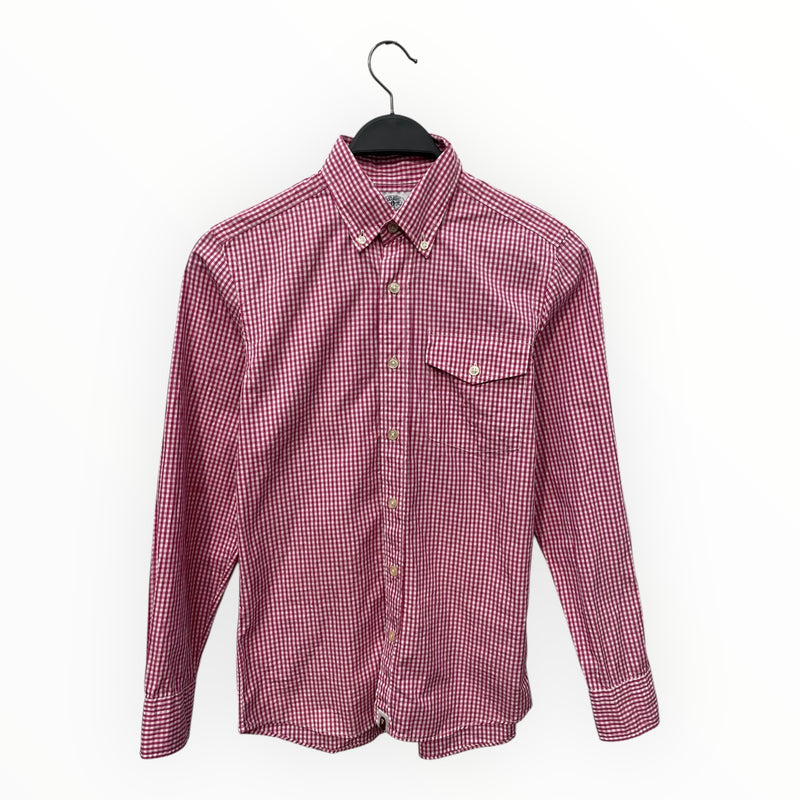 A BATHING APE/Polo Shirt/S/Cotton/RED/Plaid/