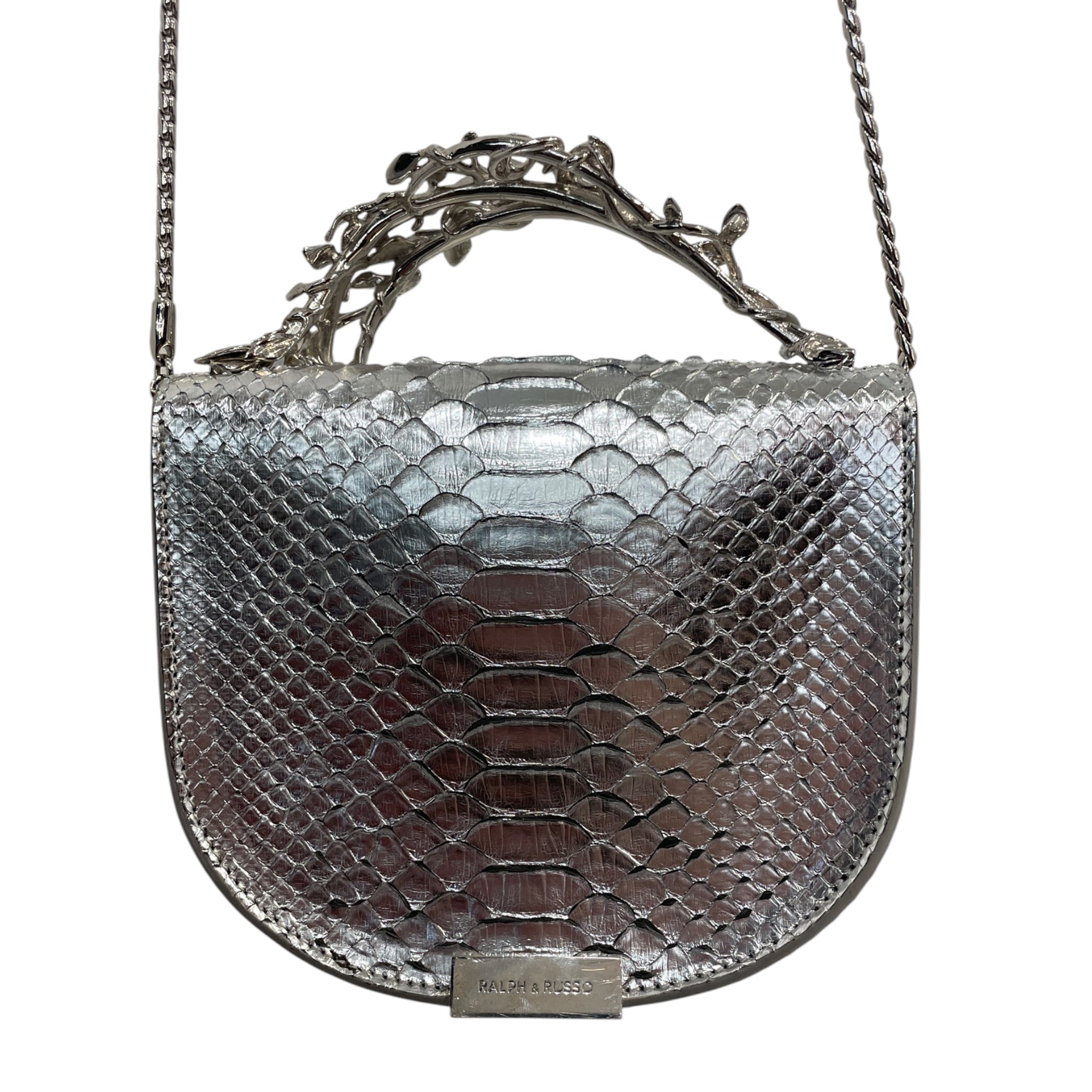 RALPH & RUSSO /Cross Body Bag/Leather/SLV/SILVER BRANCH HANDLE view 4