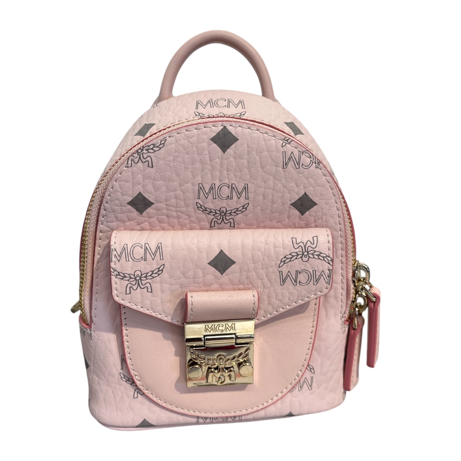 MCM/Backpack/Leather/PNK/ view 1