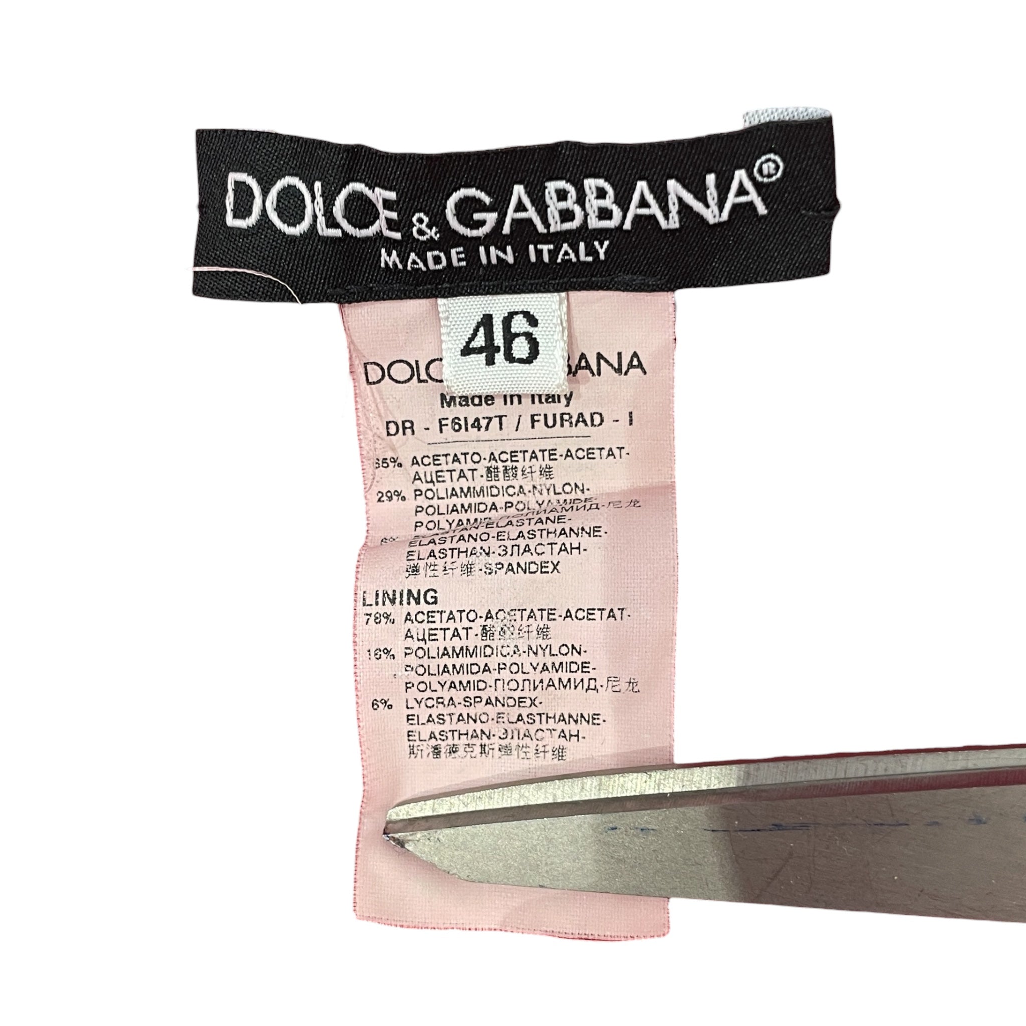 DOLCE&GABBANA/Dress/46/RED/SLEEVELESS ACETATE DRESS view 3