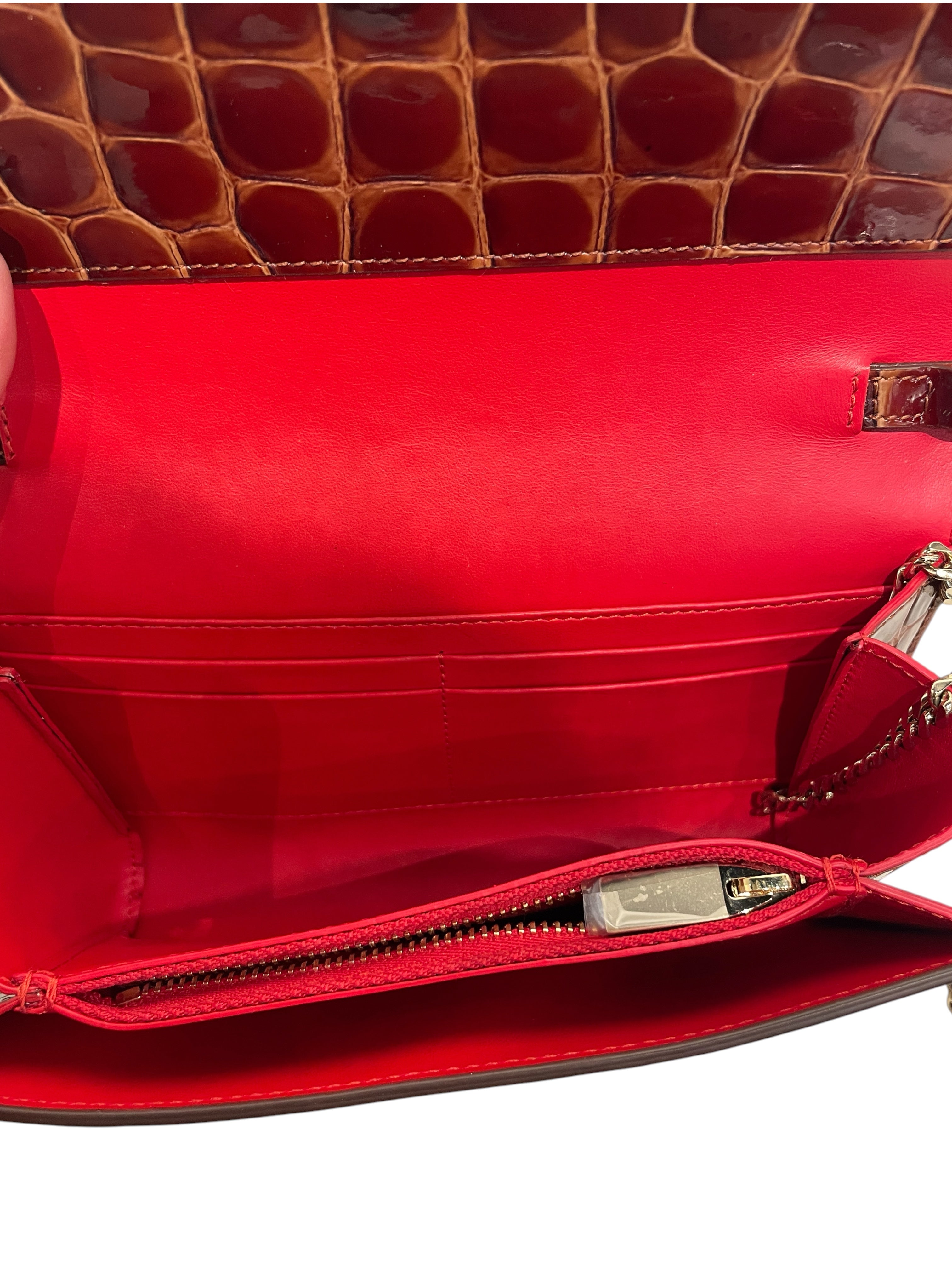 Christian Louboutin/Hand Bag/BRW/LOUBI54 CROC-EMBOSSED view 6