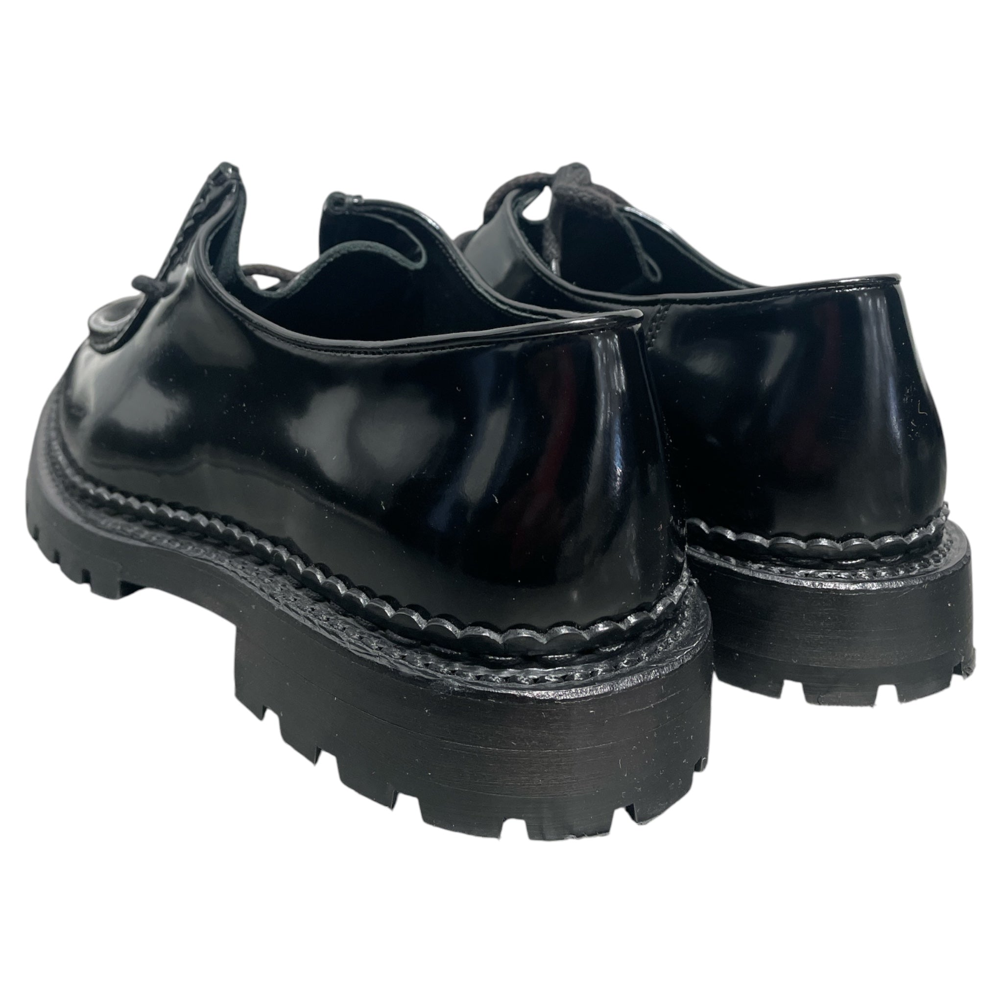 SAINT LAURENT/Dress Shoes/EU 40/BLK/PATENT LEATHER DERBY view 2