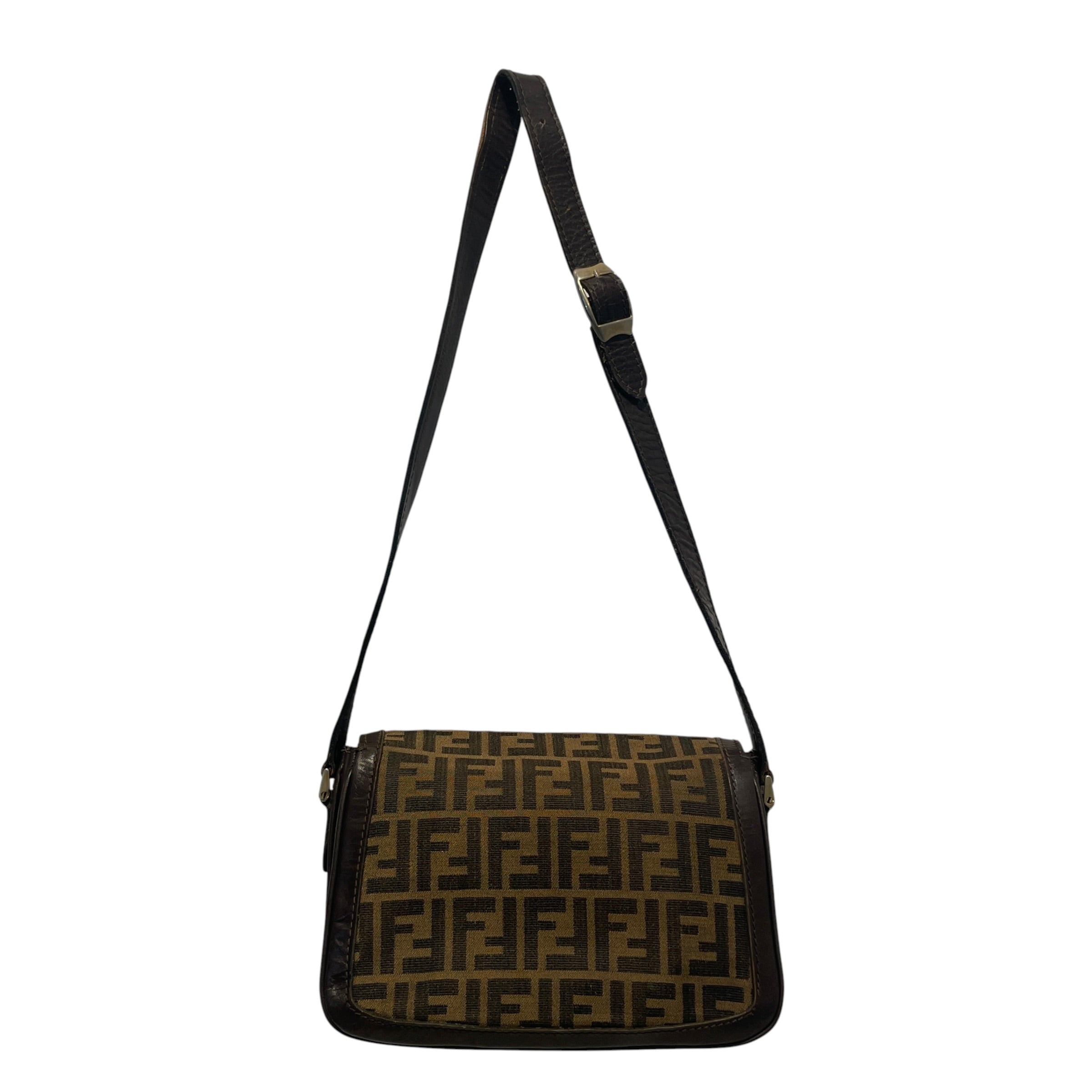 FENDI/Cross Body Bag/Monogram/Leather/BRW/Monogram Crossbody view 2