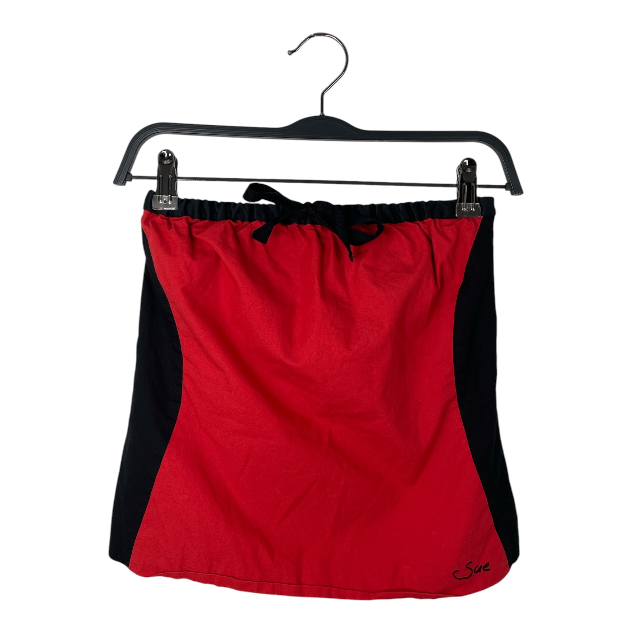 Sue UNDERCOVER/Skirt/1/Cotton/RED/TIE WASTE BLACK BACK view 1