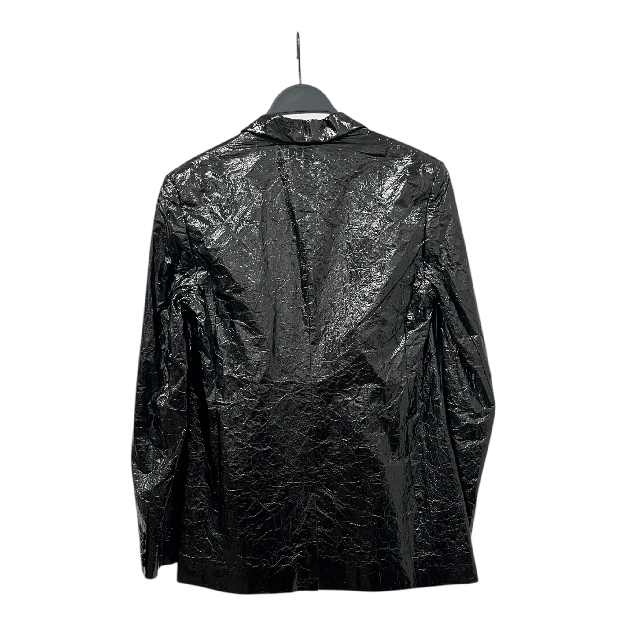 Helmut Lang/Tailored Jkt/2/Polyester/BLK/VEGAN PATENT LEATHER BLAZER view 2