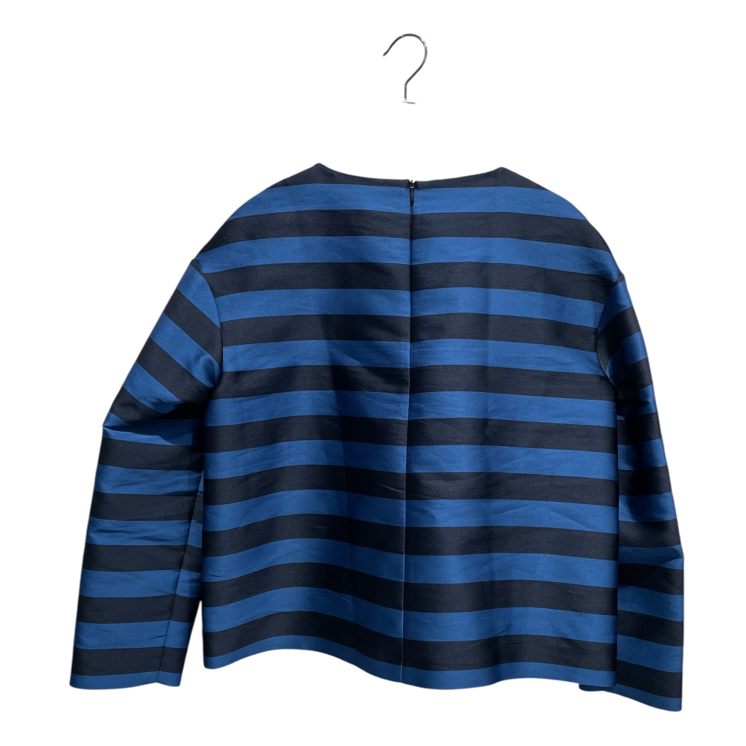 RED VALENTINO/LS Blouse/40/Stripe/Polyester/NVY/Zipperback view 2