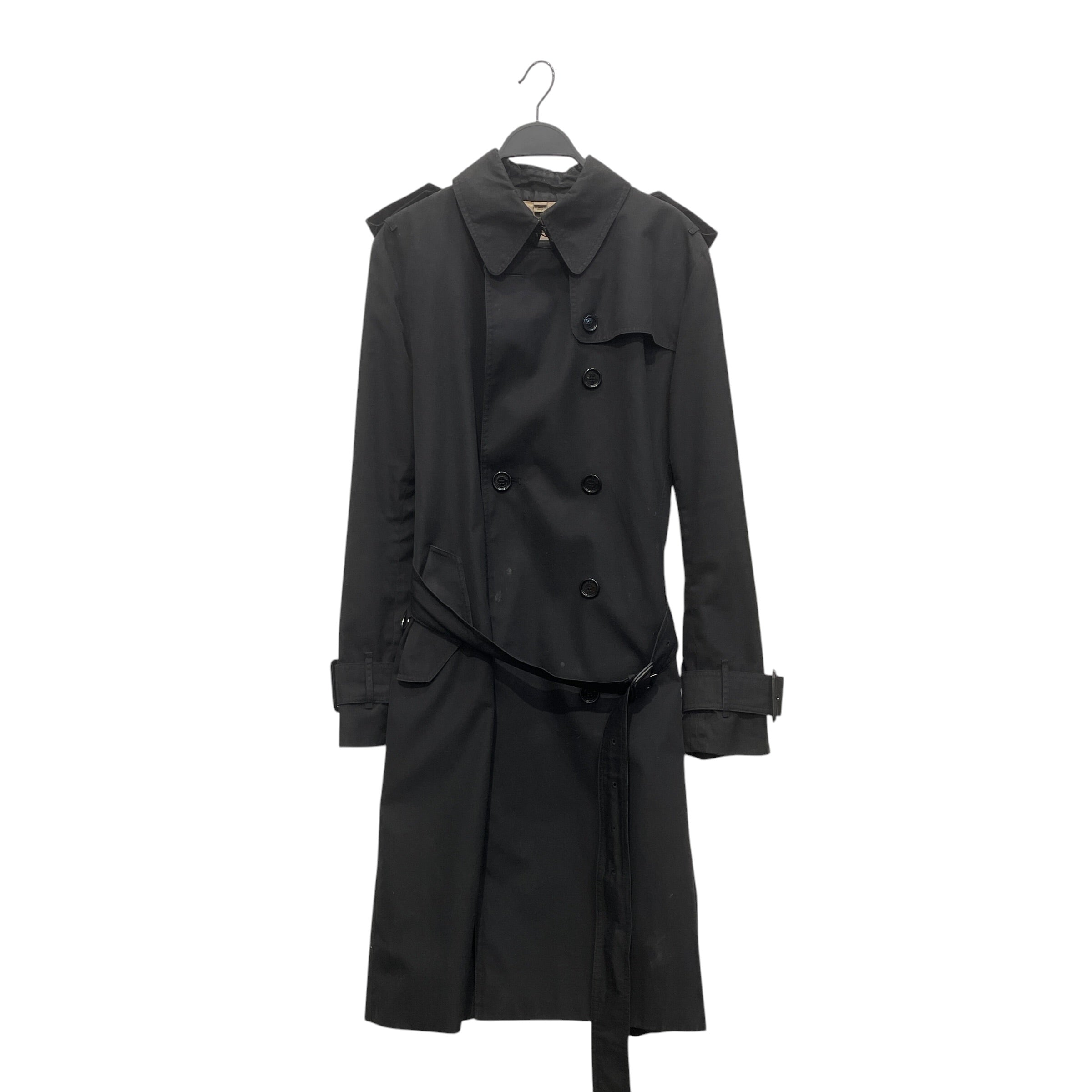 BURBERRY/Trench Coat/12/Cotton/BLK/PLAID LINED view 1