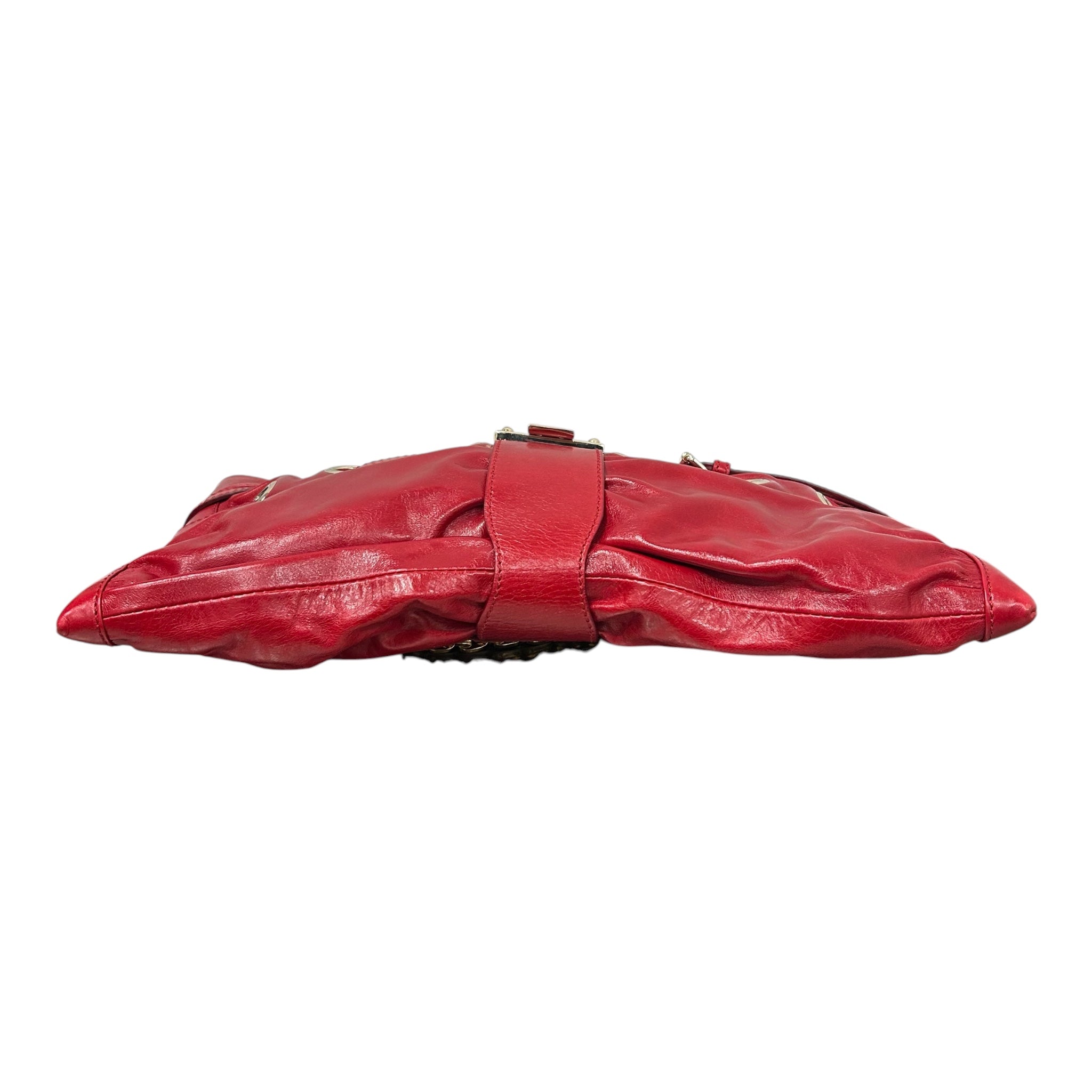 JIMMY CHOO/Clutch Bag/Leather/RED/Eyelet Clutch view 3