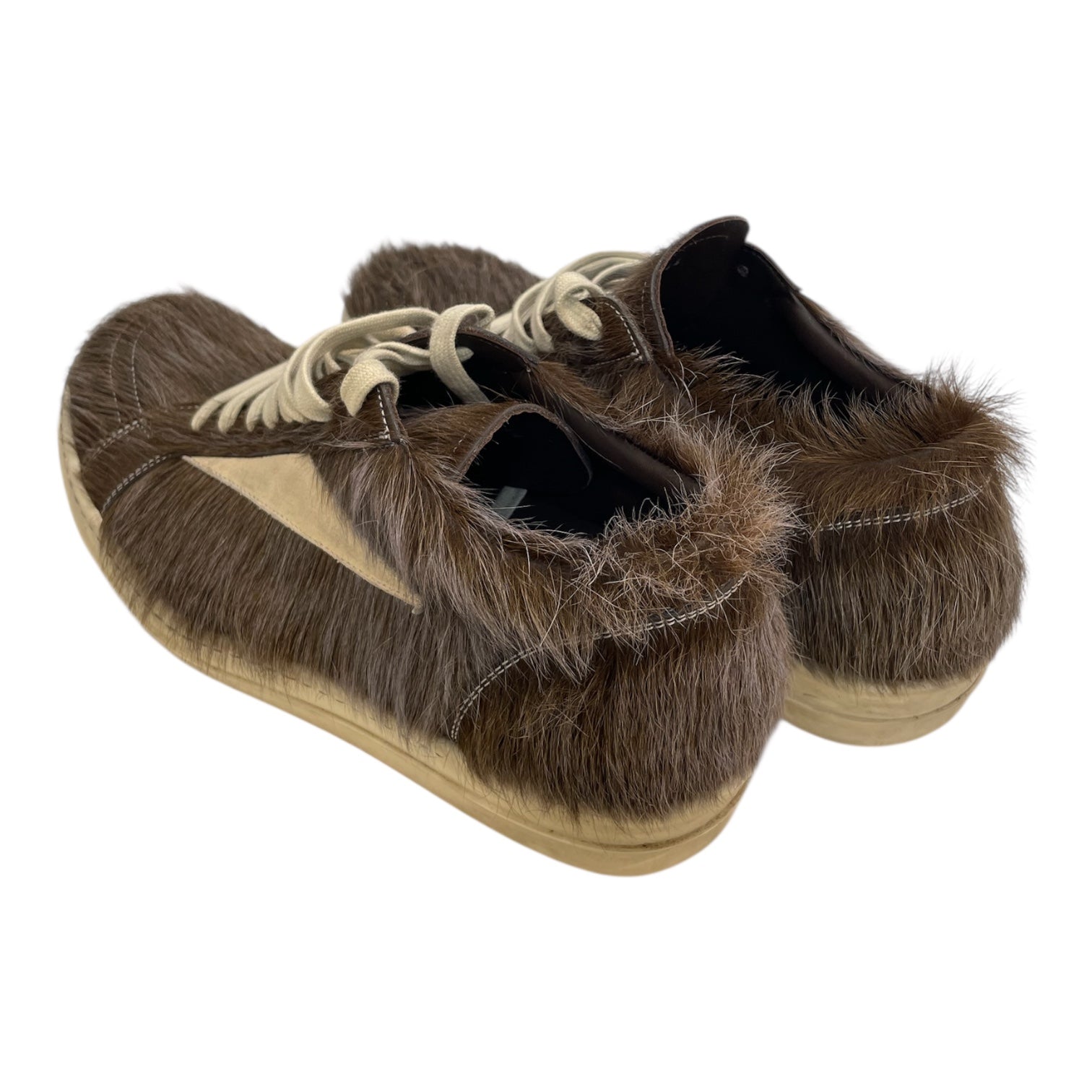 Rick Owens/Low-Sneakers/EU 44/BRW/pony hair all over view 2