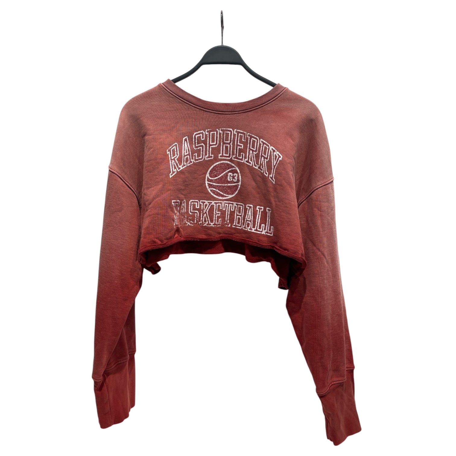 GV GALLERY RASBERRY HILLS/Sweatshirt/M/Cotton/RED/BASKETBALL CROPPED SWEATSHRT view 1
