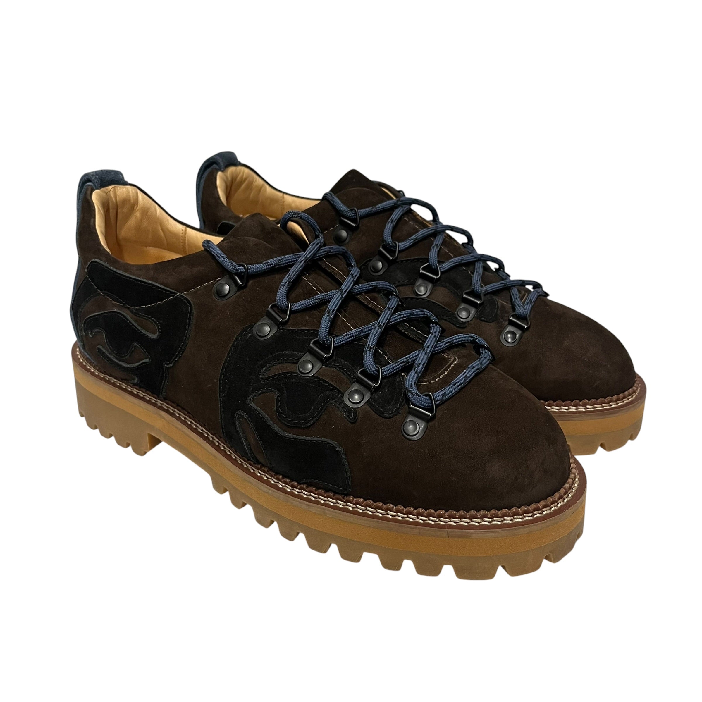 VIGA/KIDSUPER STUDIOS/Trekking Boots/US 10.5/Suede/BRW/eye cutout patchwork view 1