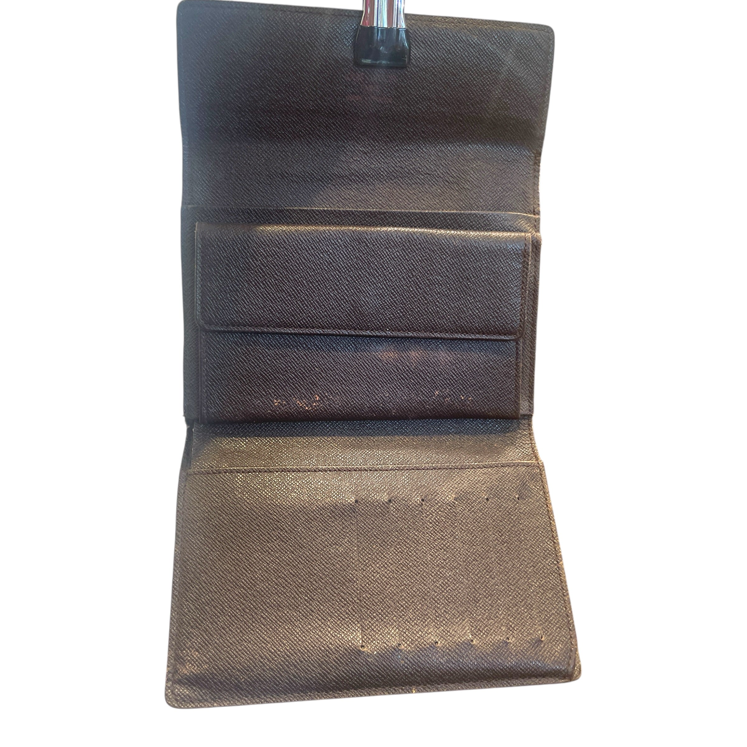 LOUIS VUITTON/Bifold Wallet/Monogram/Leather/BRW/M's/Ebene Porte Tresor Etui Papier view 3
