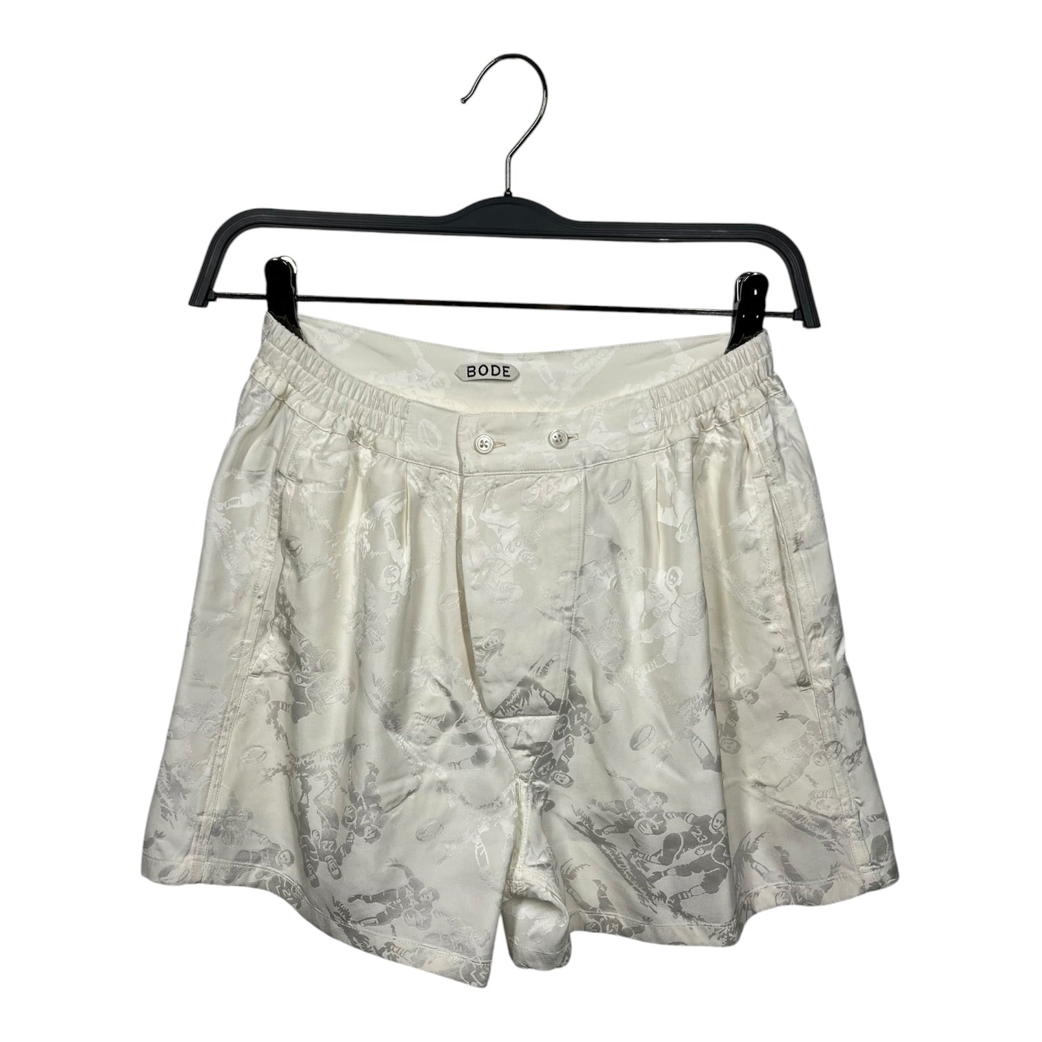BODE/Shorts/XS/Silk/WHT/FOOTBALL JACQUARD PLAYERS view 1