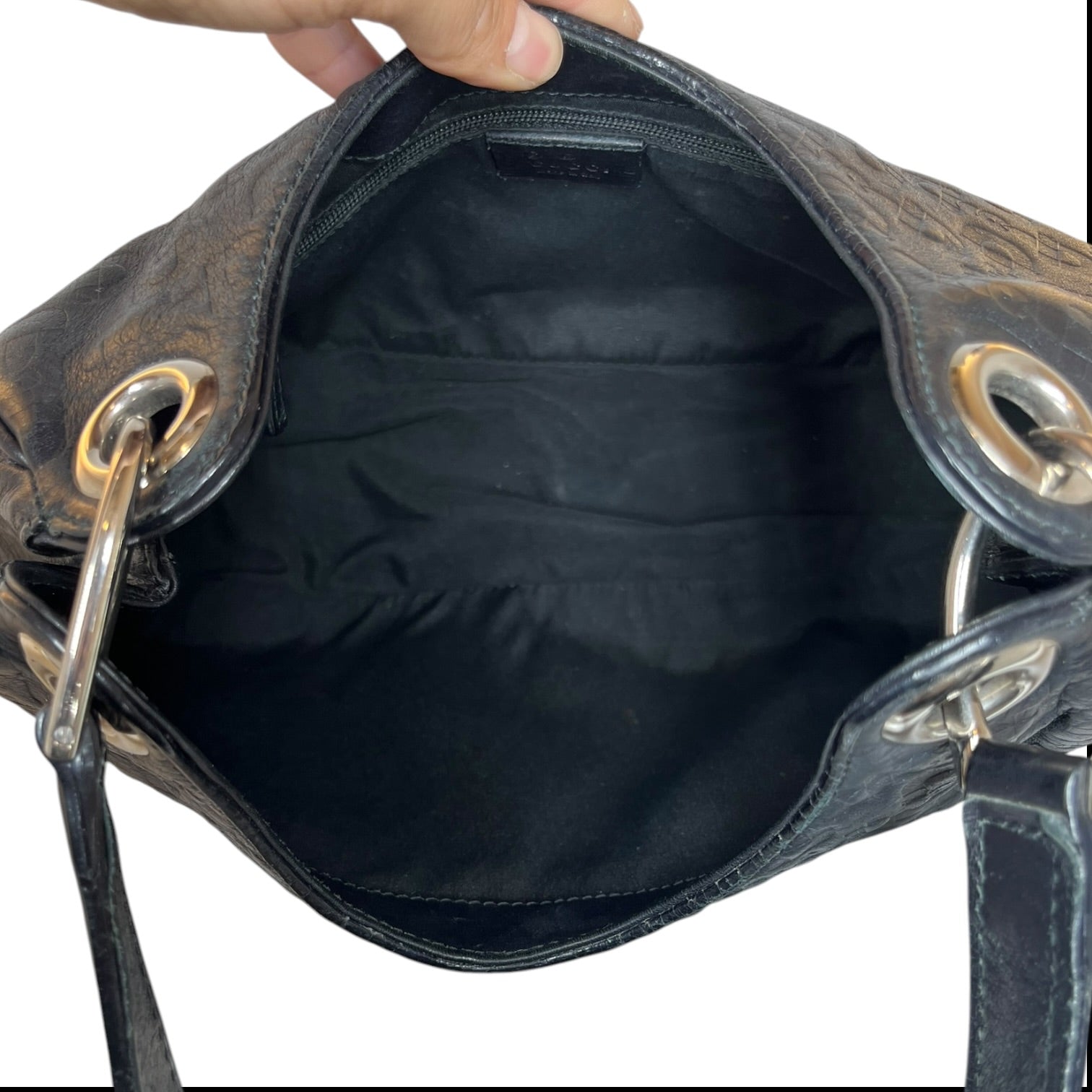 GUCCI/Hand Bag/All Over Print/Leather/BLK/HORSEBIT PATTERN view 3