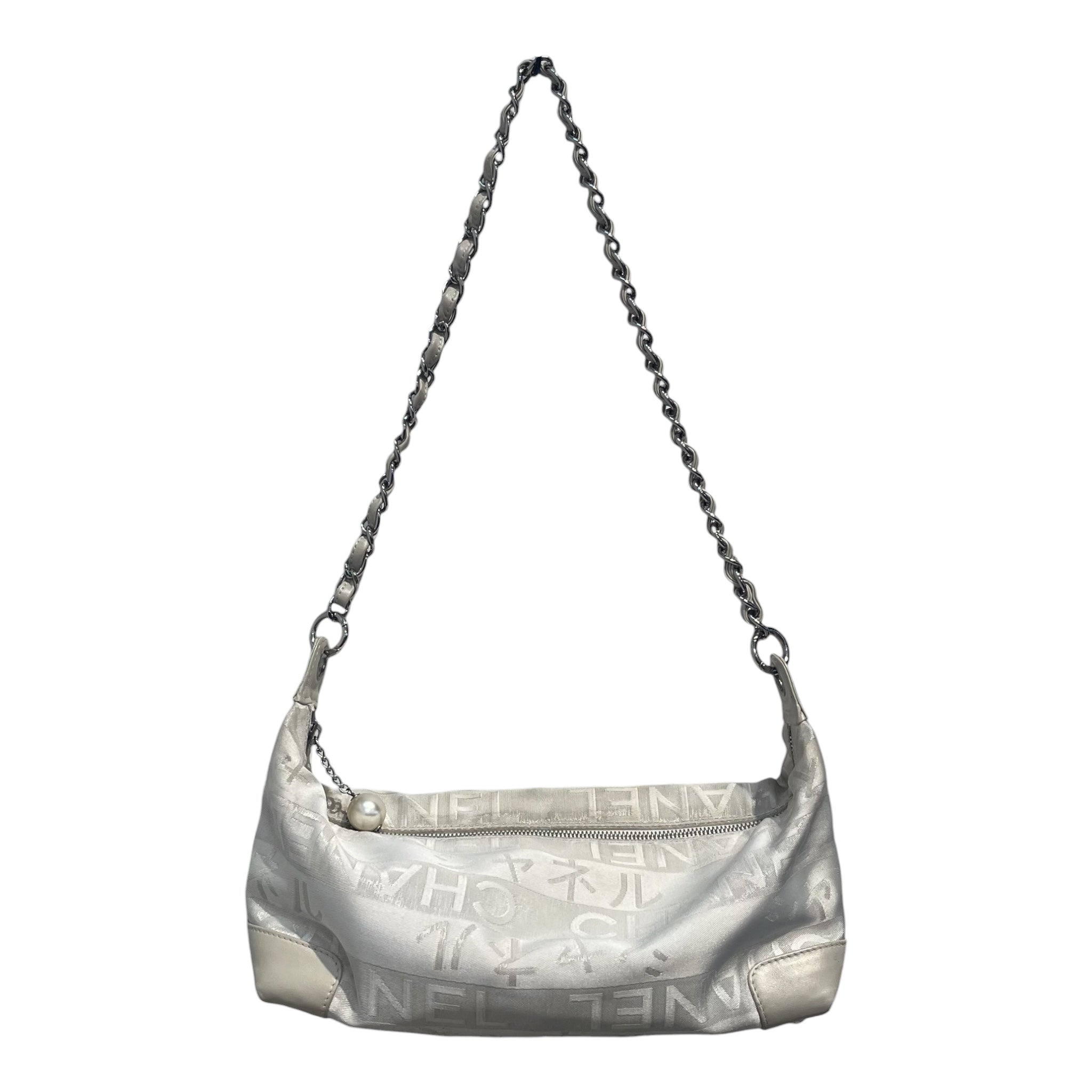 CHANEL/Hand Bag/Monogram/SLV/gilza pearl shoulder view 2