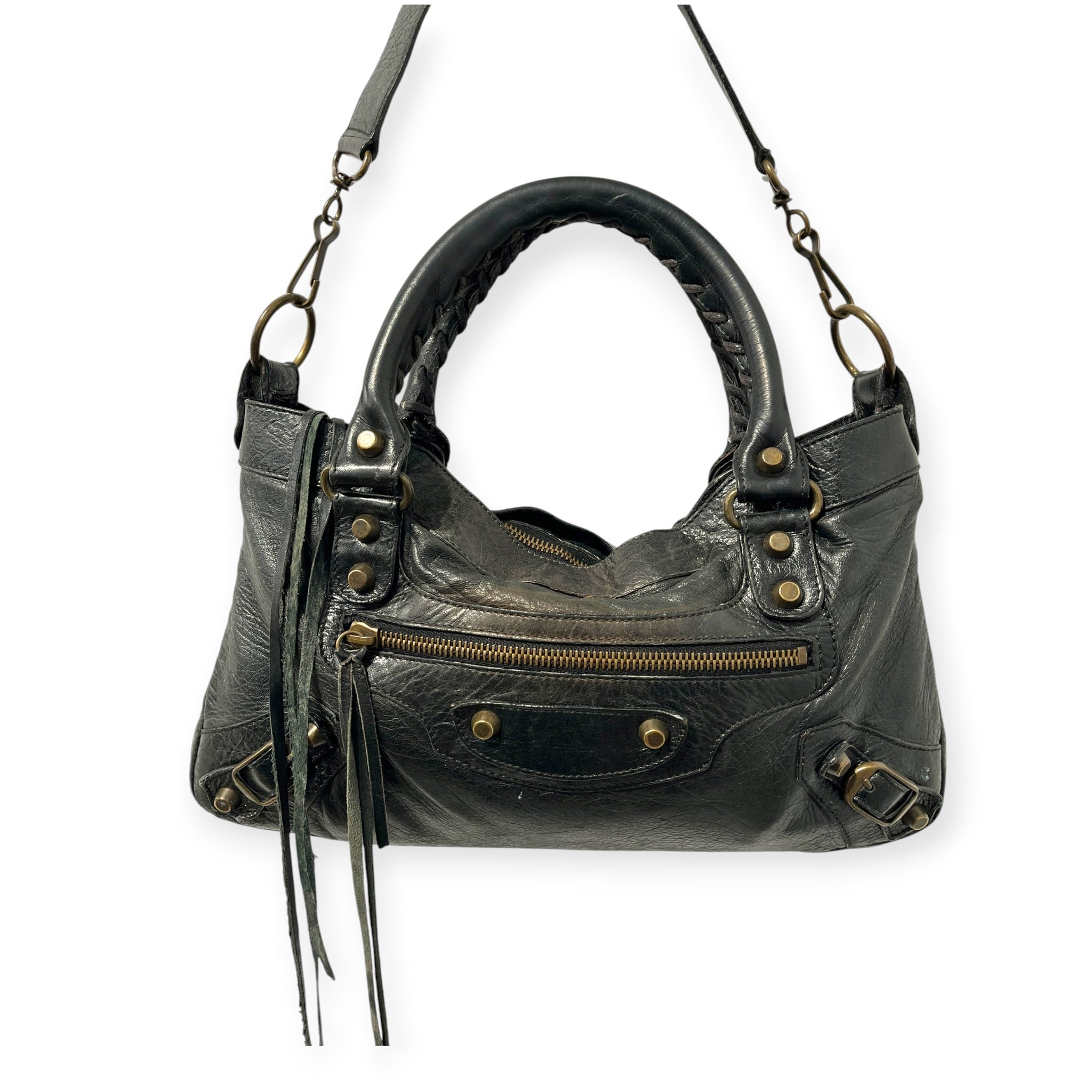BALENCIAGA/Bag/Leather/BLK/LEATHER MOTORCROSS BAG view 2