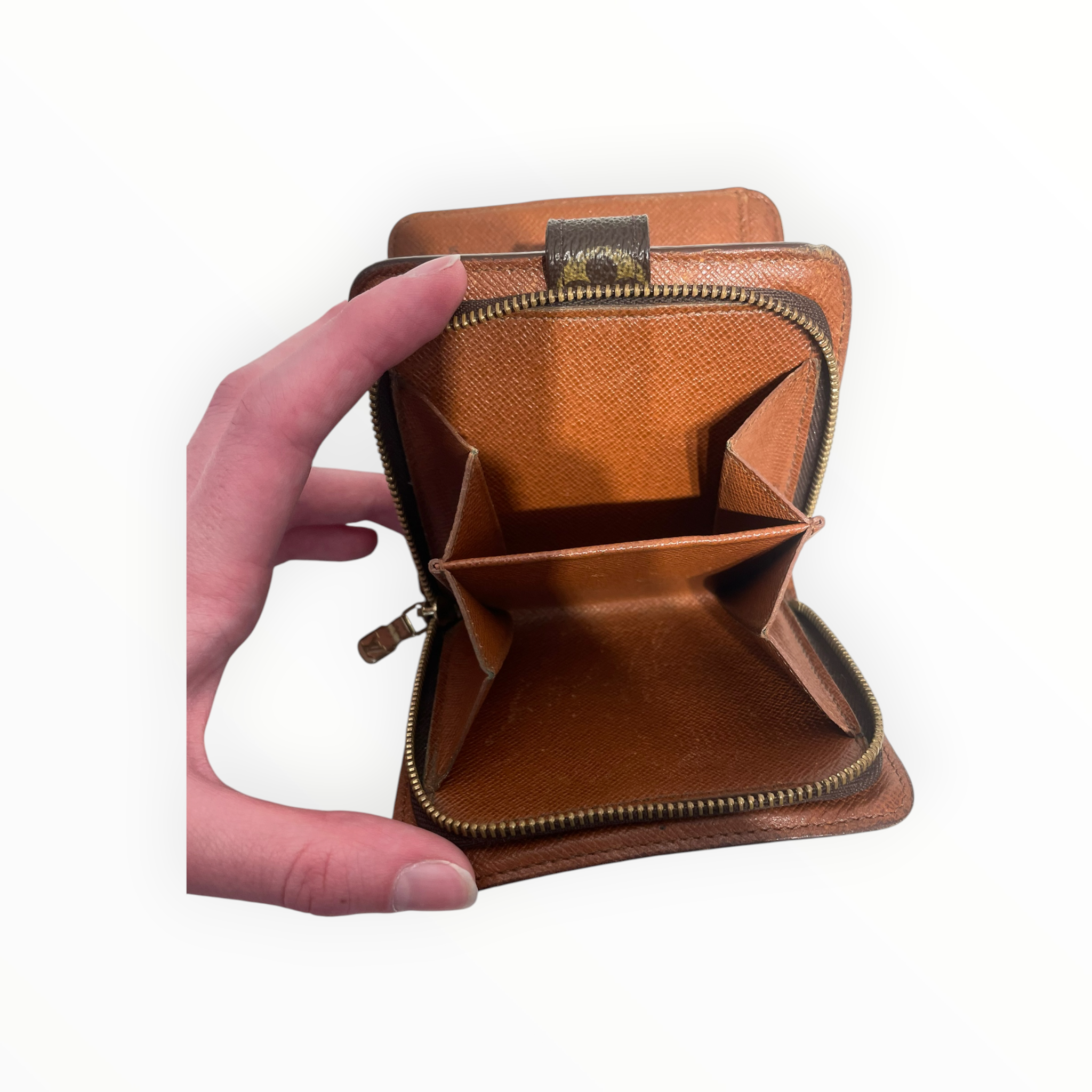 LOUIS VUITTON/Bifold Wallet/Monogram/Leather/BRW/M's/bifold with coin pocket view 4