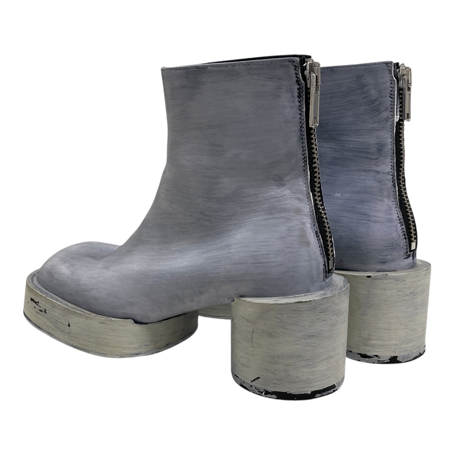 MM6/Boots/EU 38/Leather/WHT/PAINTED LEATHER PLATFORM view 2